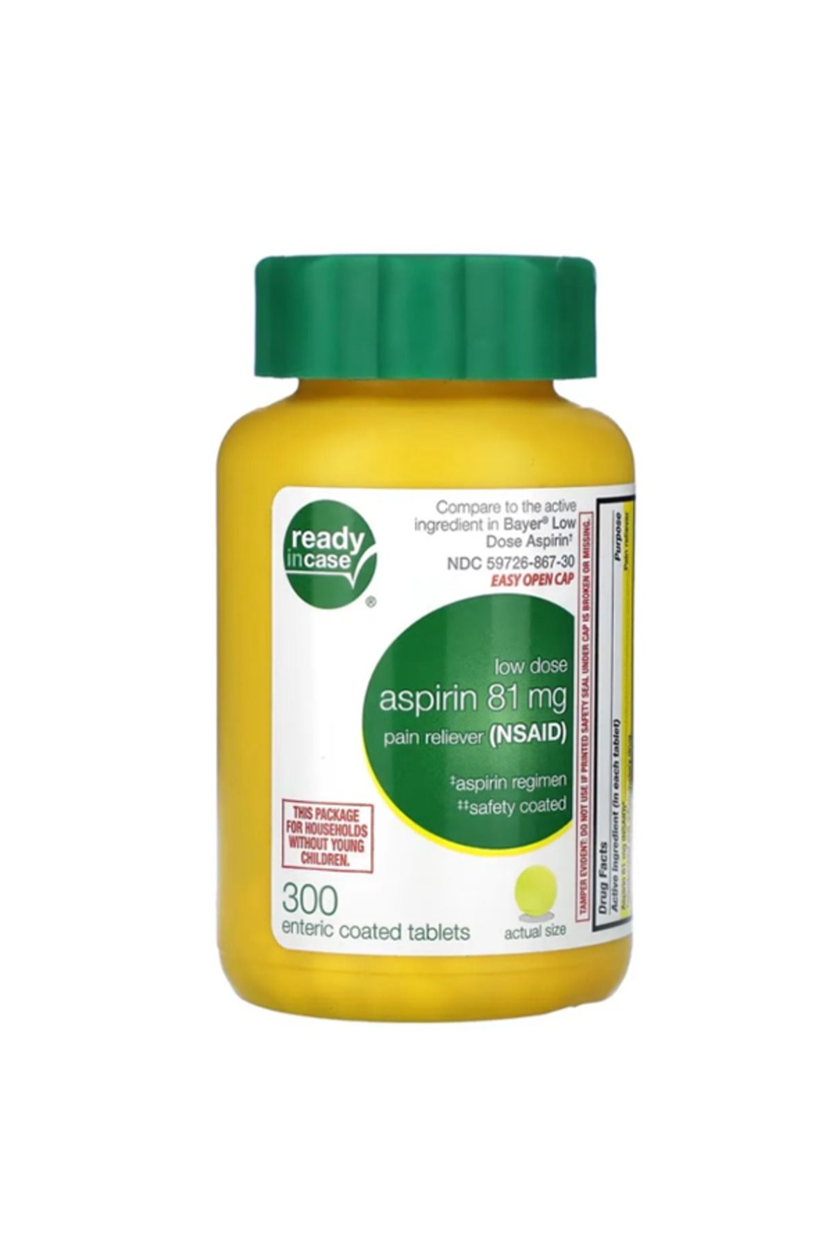 GSK Aspirin, 81 mg 300 Enteric Coated Tablets