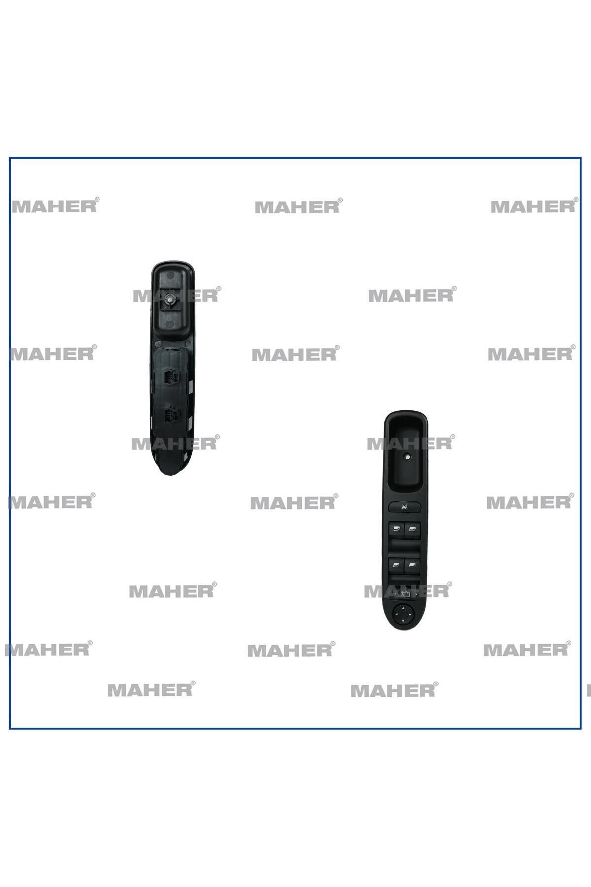 MAHER Düğme Cam Açma 307 02= Ayna Ayar Düğmeli (DÖRTLÜ) Sol Mhr-26441