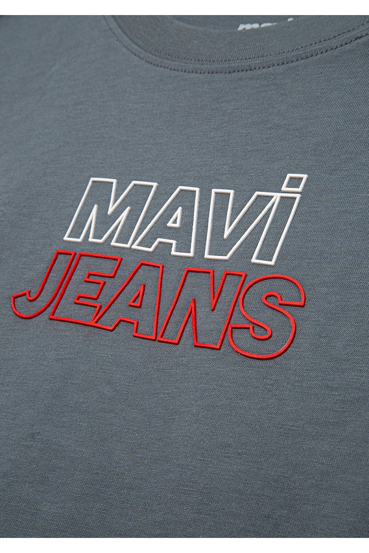 Mavi-Jeans Printed Gray T-Shirt Loose Fit / Loose Relaxed Cut 6610287 -80889 3