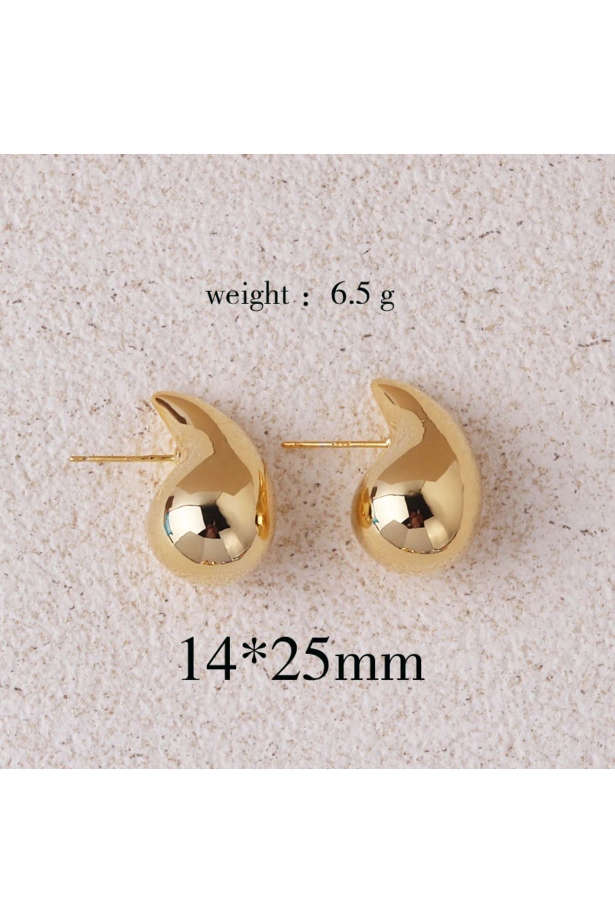 Choice-B1010 Gold 25MM Extra Large Drop Earring Oversized Chunky Hoop Earrings for Women Girl Lightweight H 1