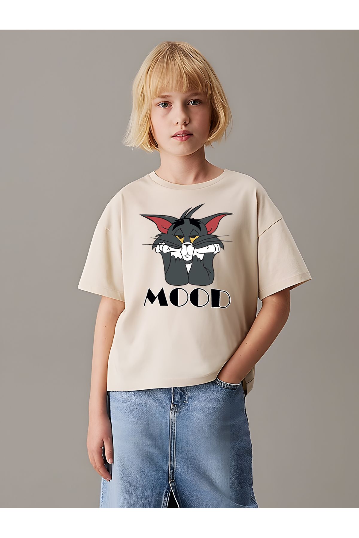 uyguntarz-Children's Mood Printed Cotton Tshirt 1