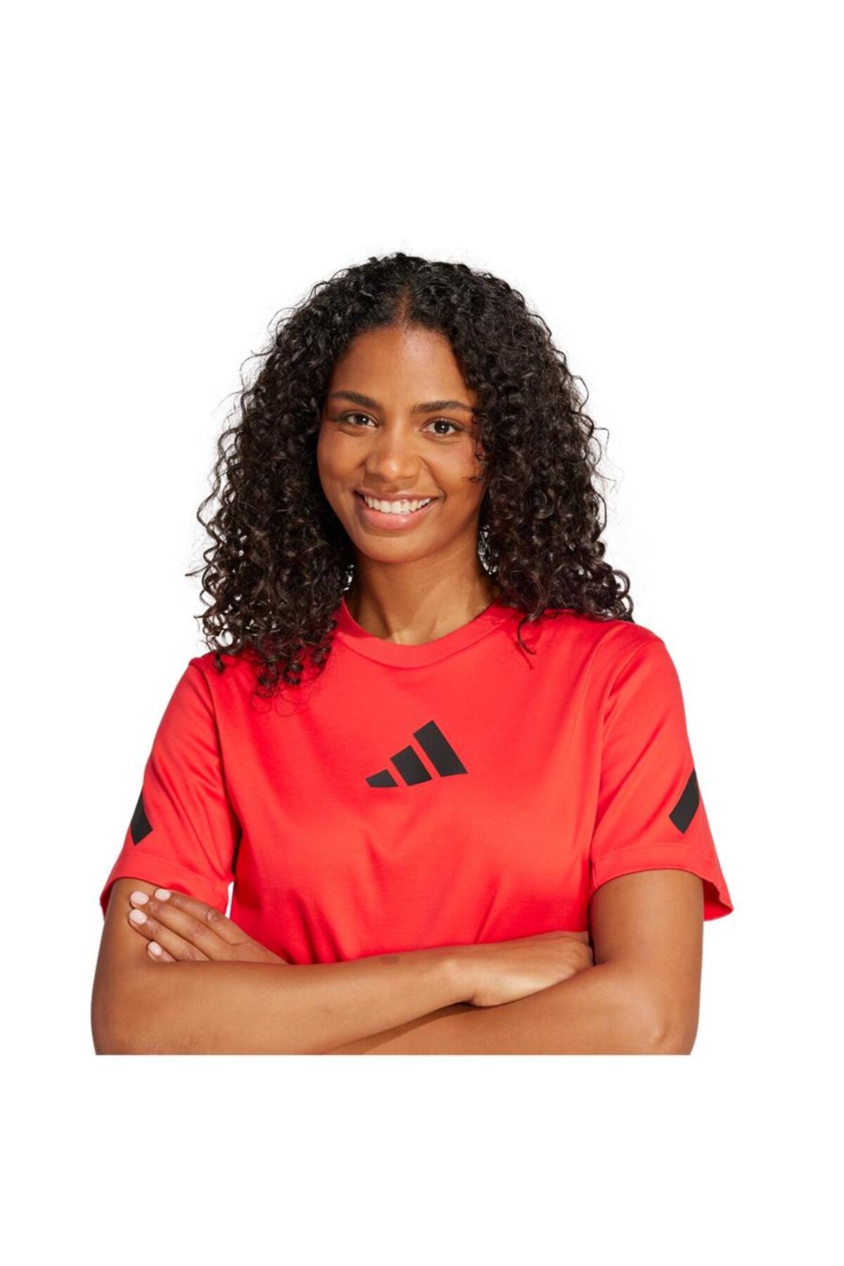 adidas-Women's Red T-Shirt W Z.N.E. Tee Jj4779 5