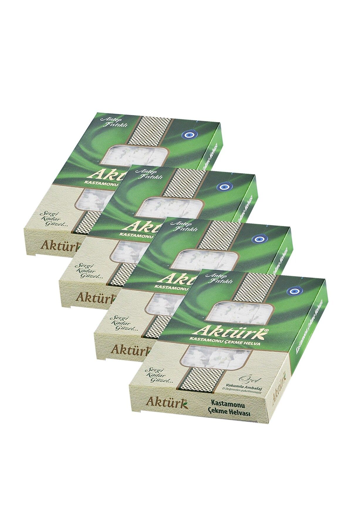 Aktürk Kastamonu Çekme Helva Antep Fıstıklı 250 gr x 4 Adet