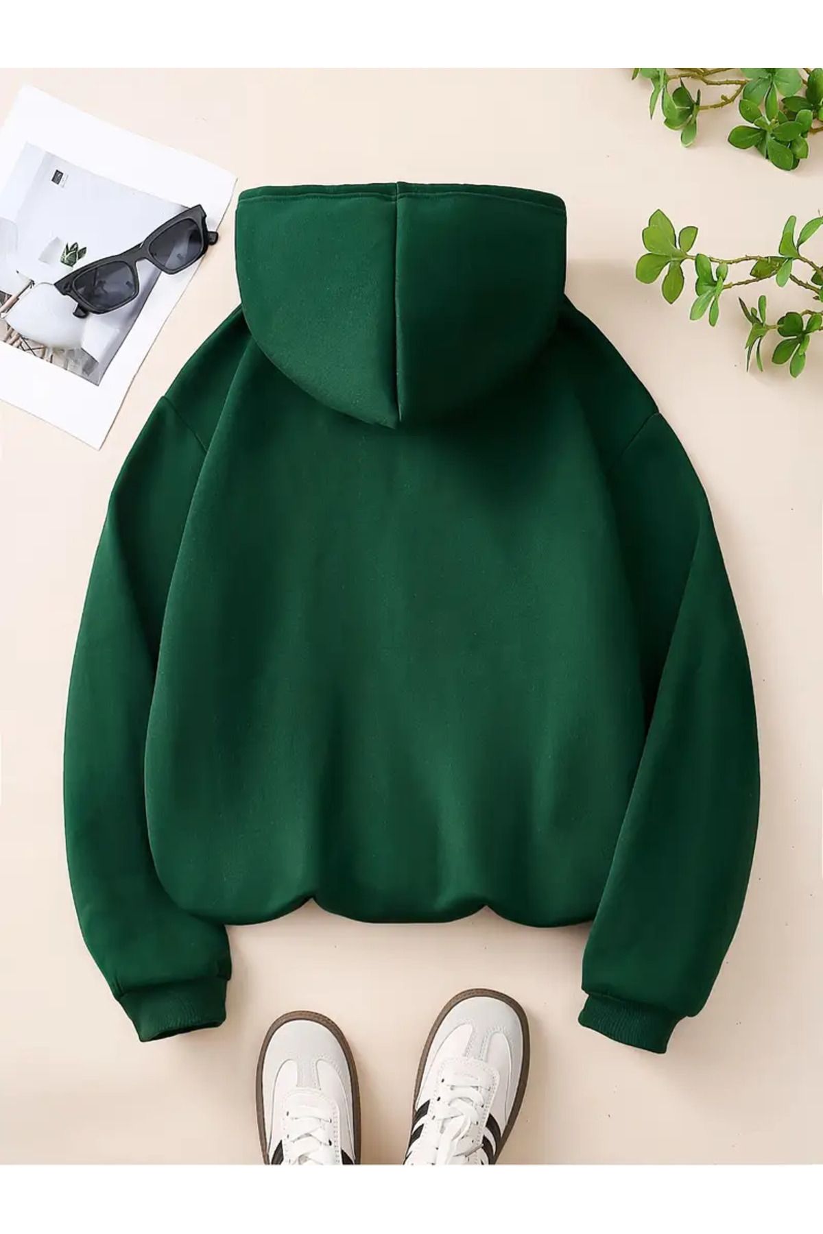 LUNAVISTA-Letter Printed Hooded Zipper Sweatshirt Lace up Pocket Casual Long Sleeve Jacket 2