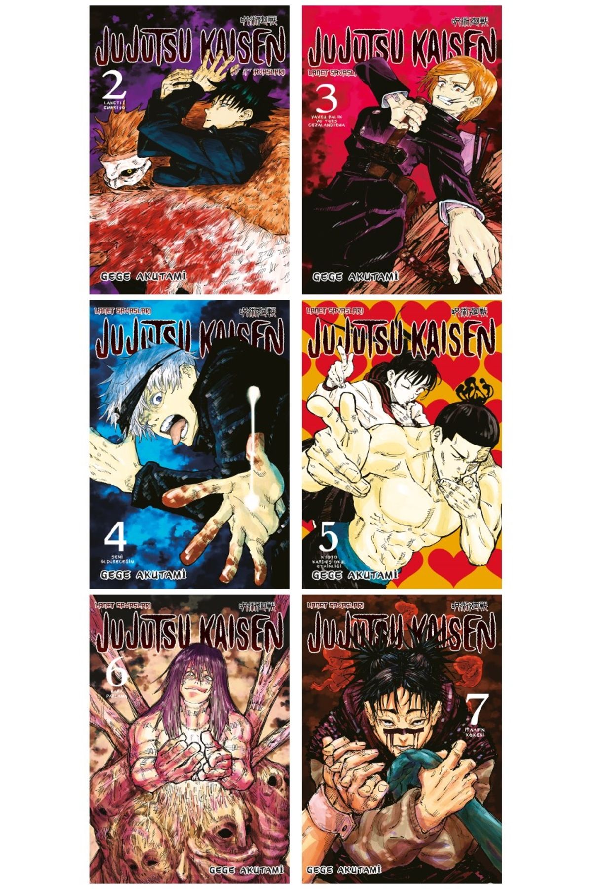 Gerekli Şeyler Yayıncılık Jujutsu Kaisen 2-3-4-5-6-7 Manga Seti (6 KİTAP)