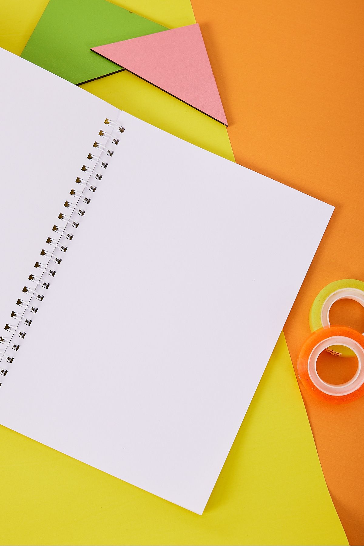 Copyder-White Lemon Printed Spiral A5 Unlined 100 Sheets School Notebook 3