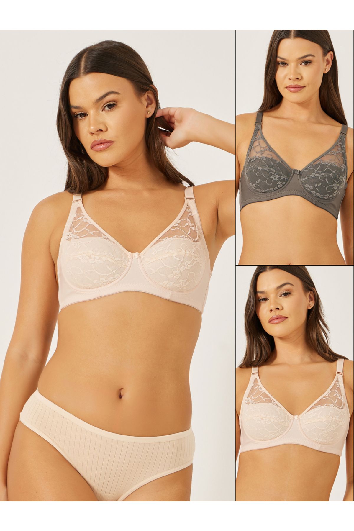 Styli-2PK NPW LINED LACE CUP FULL BRA 1