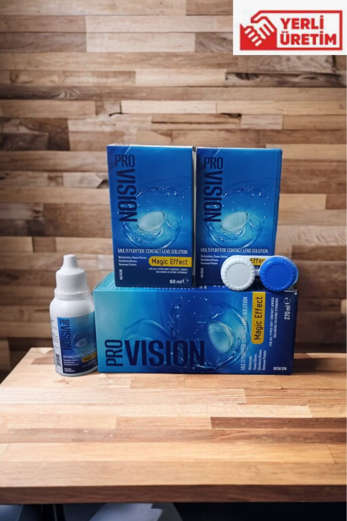 PRO-VISION MULTI PURPOSE SOLUTİON Pro-vısıon Lens Solüsyonu 60 ml X 2 + 270 ML (Her Kutuda 1 Lens Kabı ..)