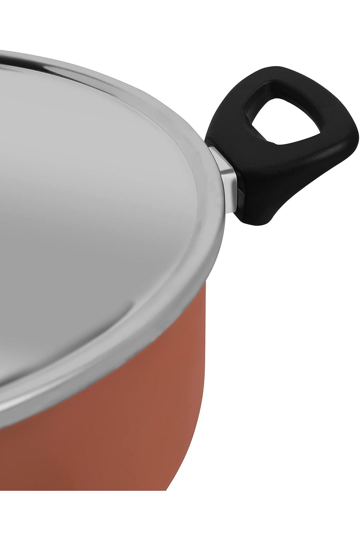 Trust Pro-Non Stick Stew Pot with 2 Layered Aluminium Coating, 24 cm, Brown 7