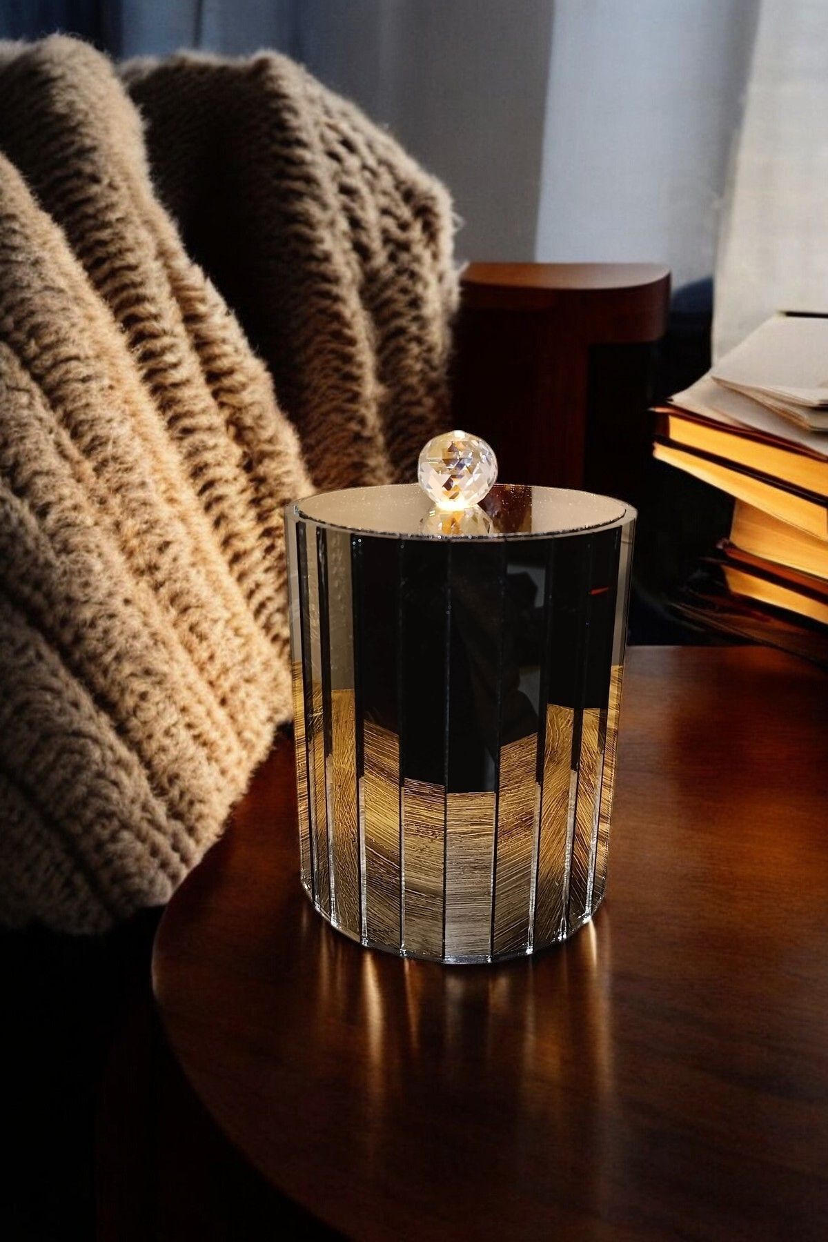 extrasepetim-Decorative Multi-Purpose Bronze Mirrored Storage Box-Container 2