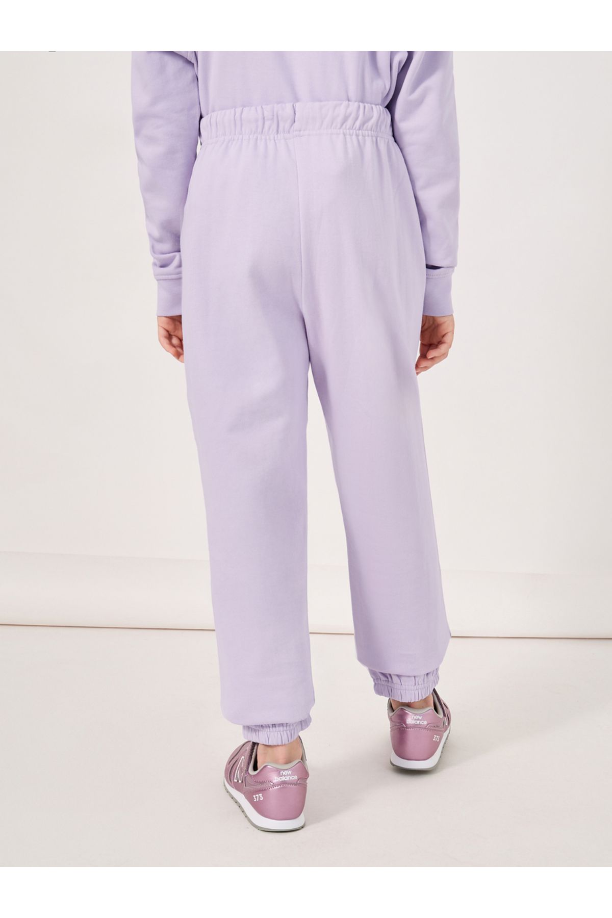 Styli-Minimal Slogan Print Elastic Waistband Joggers 4