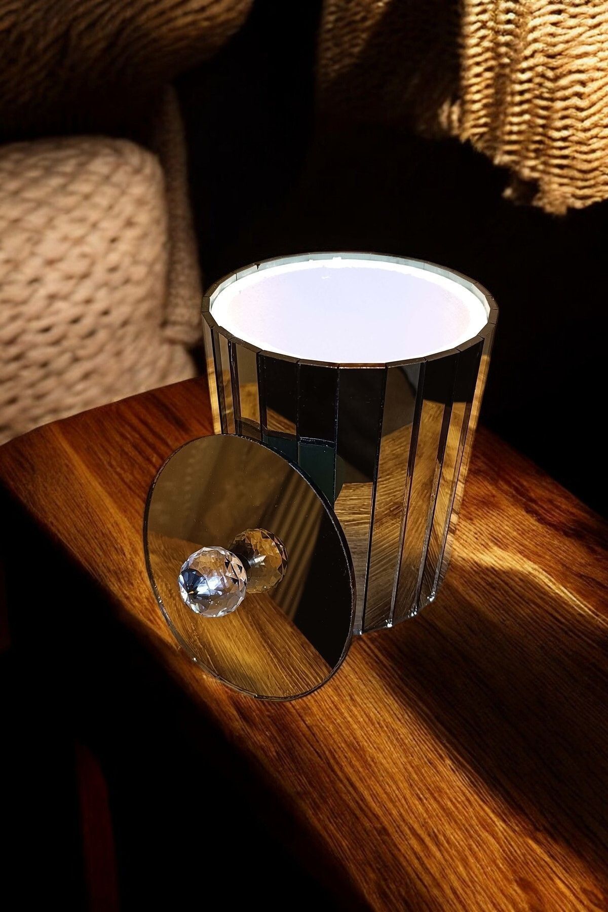 extrasepetim-Decorative Multi-Purpose Bronze Mirrored Storage Box-Container 4
