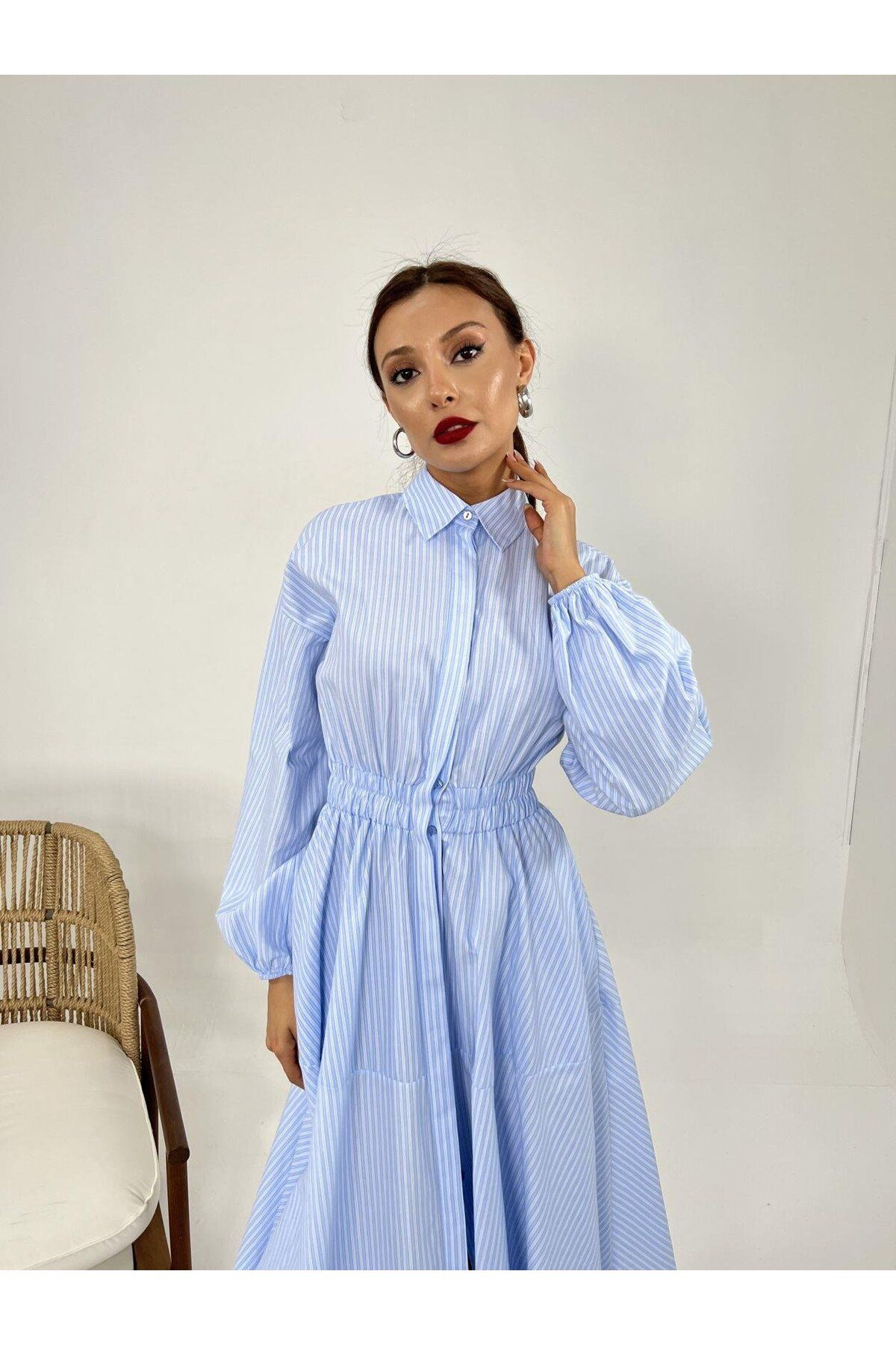 meisa 6813 ELBİSE-SAN DİEGO ÇİZGİLİ