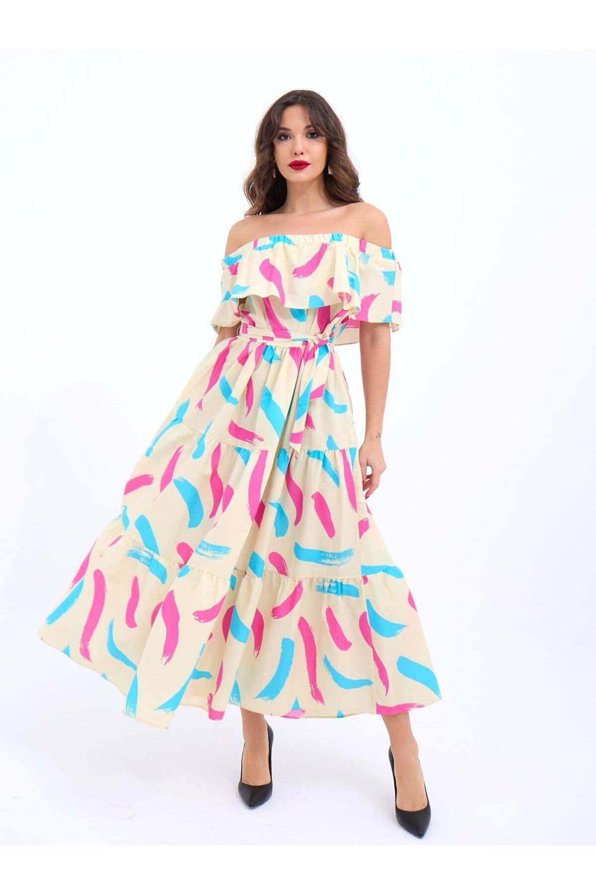 Kıvanç Moda 6473 ELBİSE-NASHVİLLE