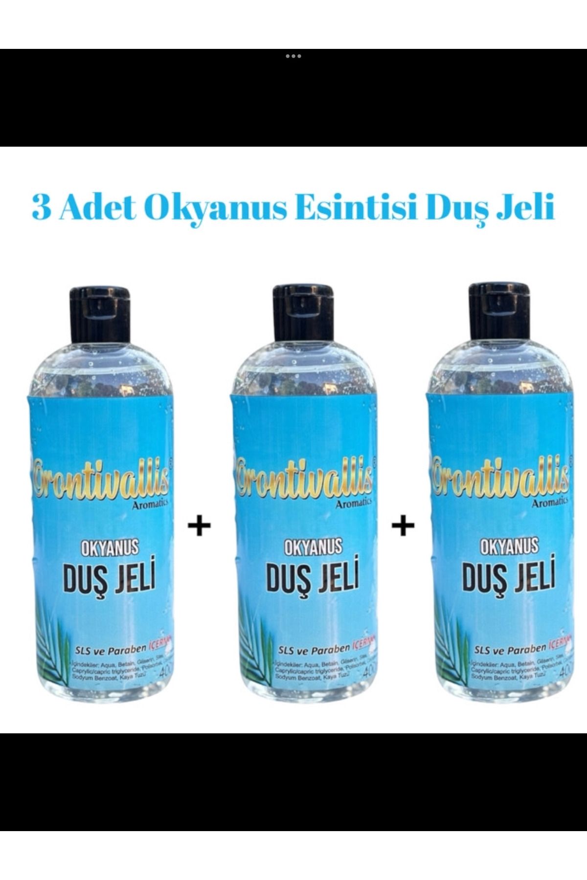 Orontivallis 3’lü Duş Jeli Set Okyanus Esintisi Aromalı 3 x 400ml 1200 ml