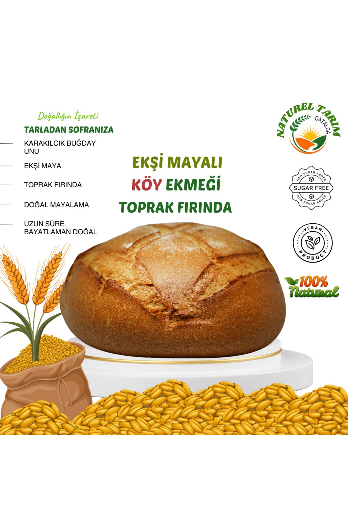 NATUREL Ekşi Mayalı Köy Ekmeği 1 Kg