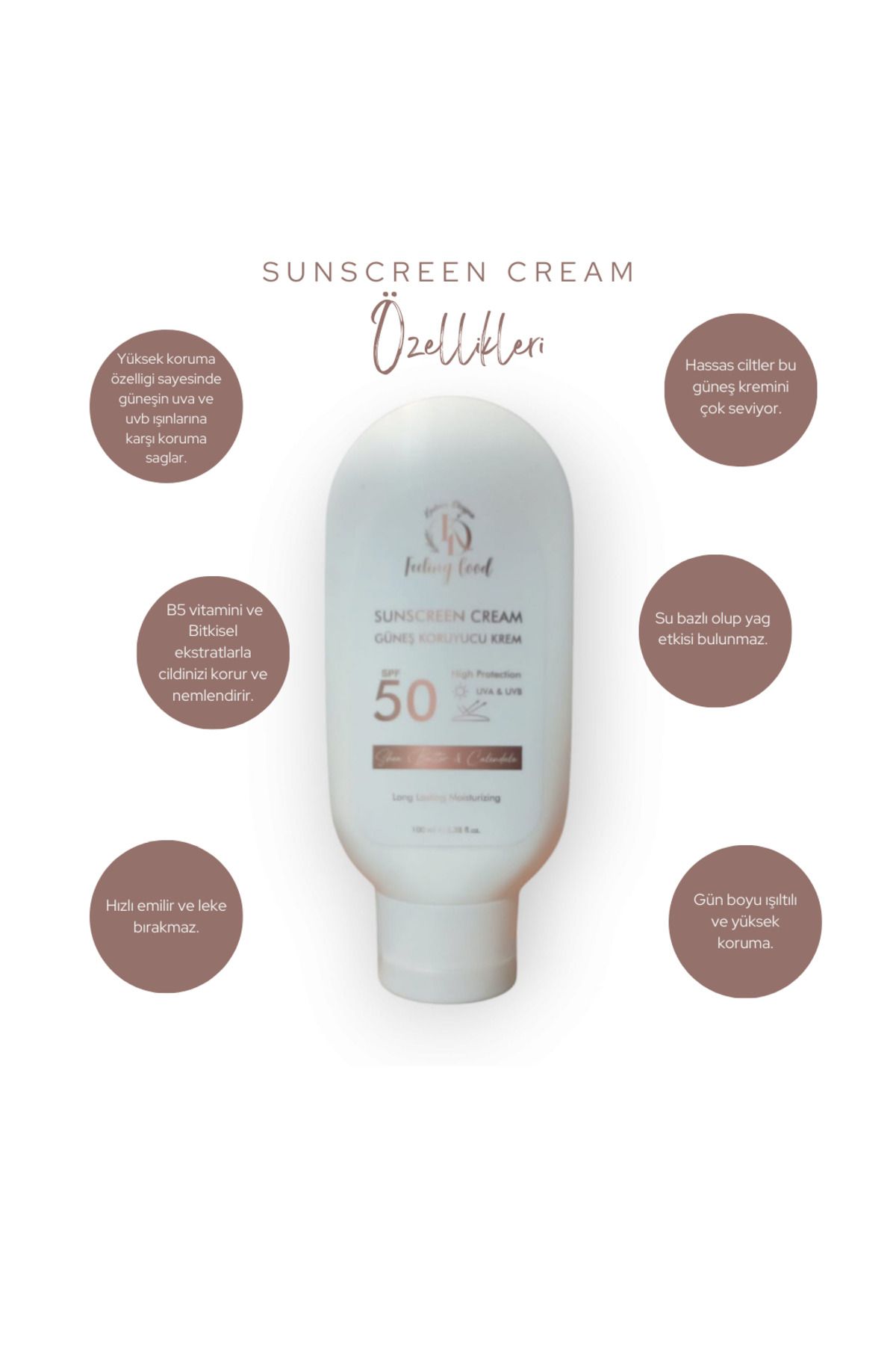 Kadının Dünyası FEELİNG GOOD SUNSCREEN CREAM 50SPF 100ML