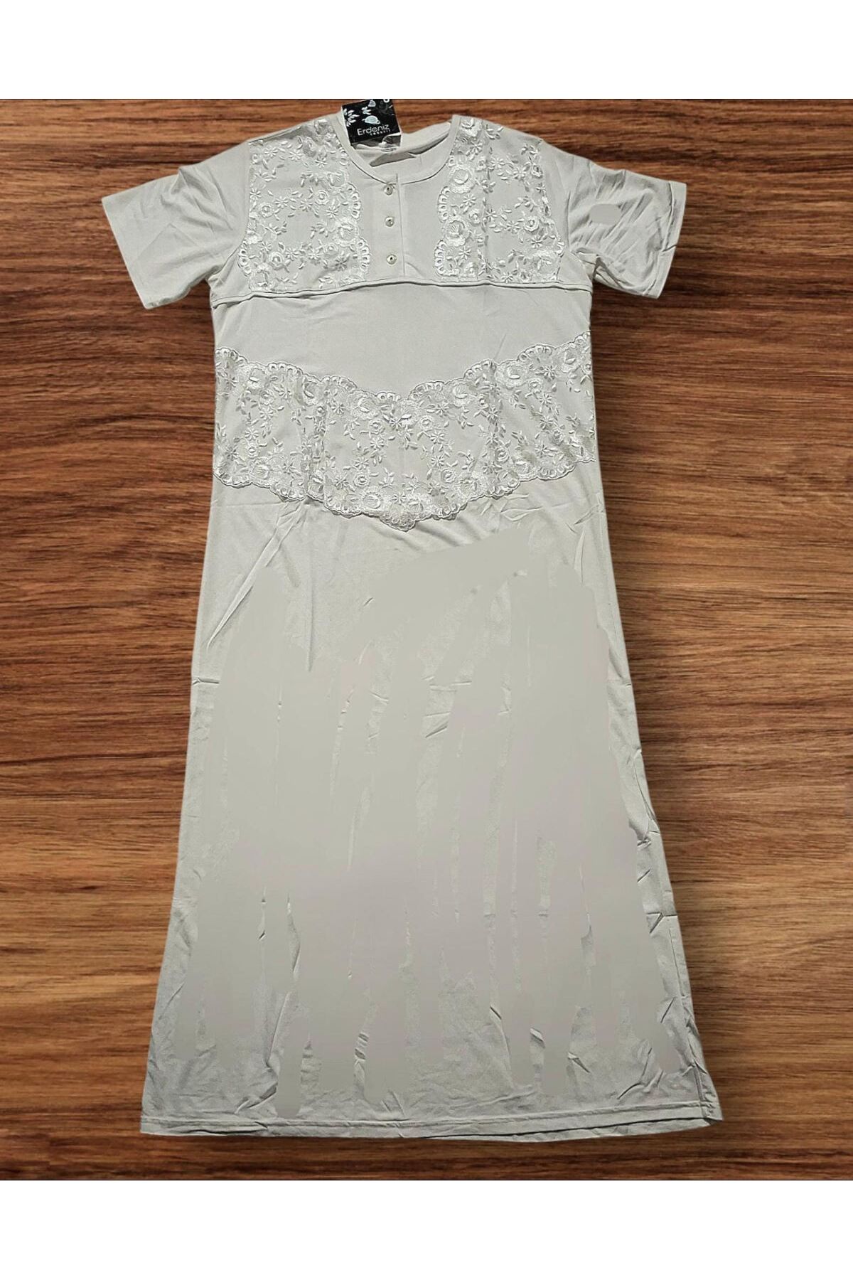 Zen Erdeniz Kısa Kol Uzun Boy Maksi Kadın Gecelik Teşhir Ürünü