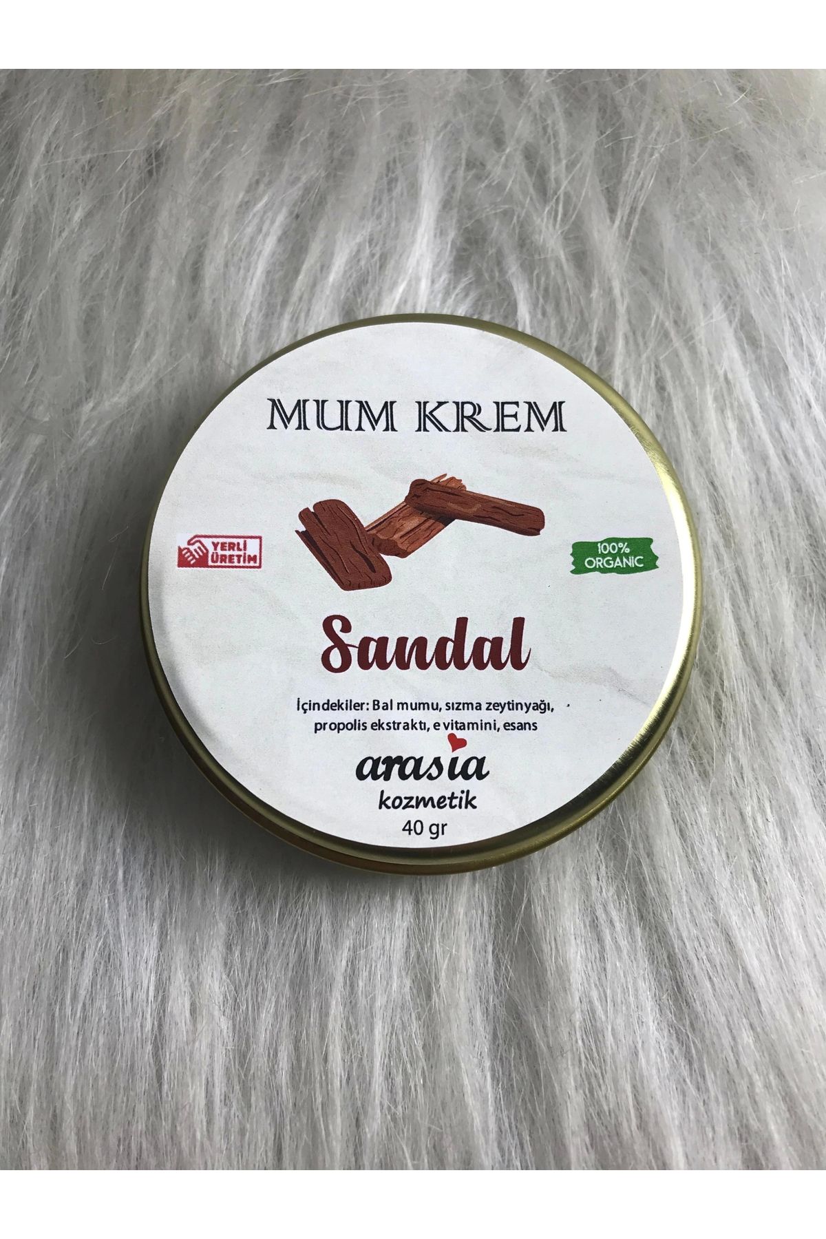 arasia Sandal Ağacı Kokulu Mum Krem (Masaj Mumu) - 40 gr