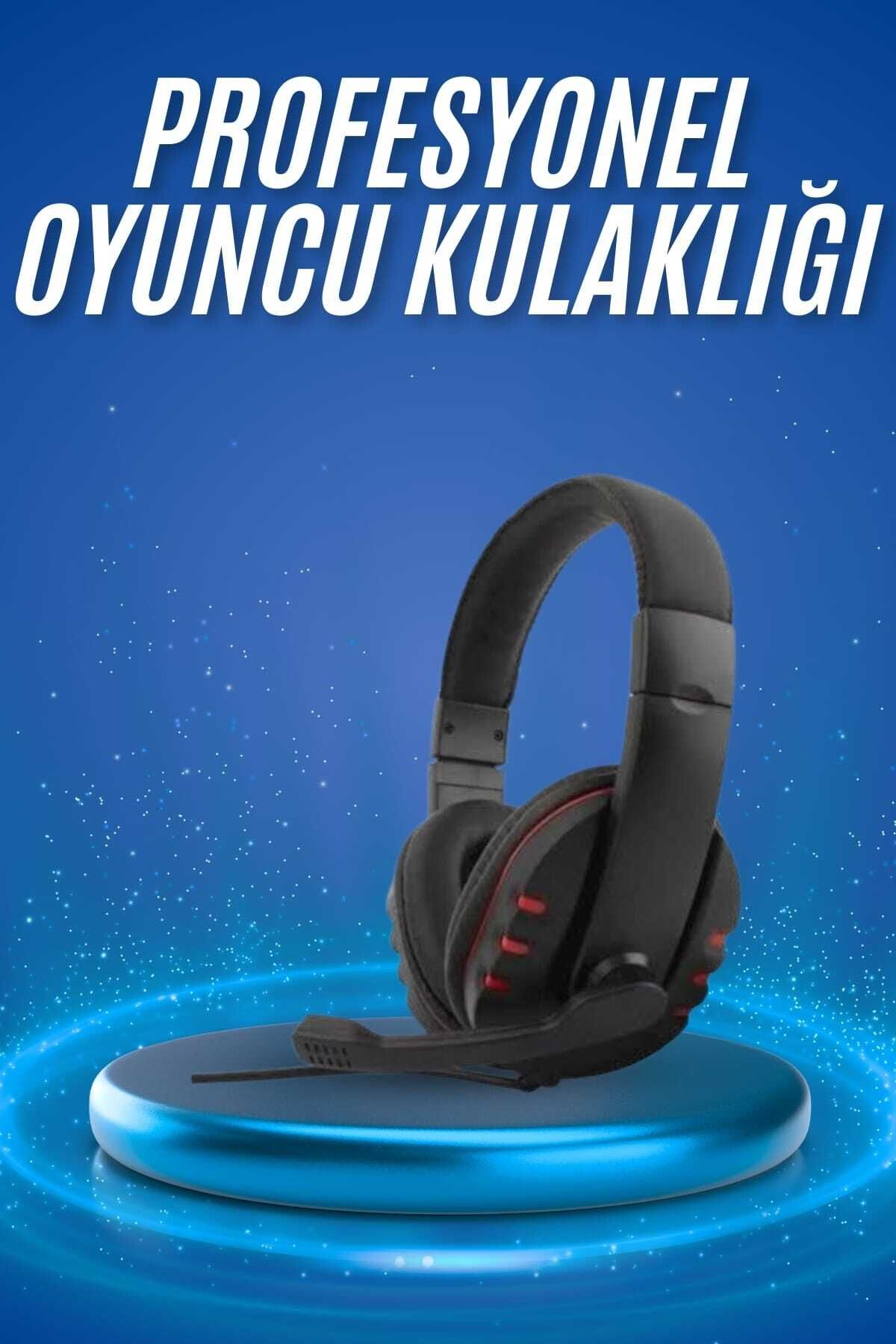 teknodayım Oyuncu Kulaklığı Kulak Üstü Kablolu Stereo Mikrofonlu Yumuşak Kulak Yastığı