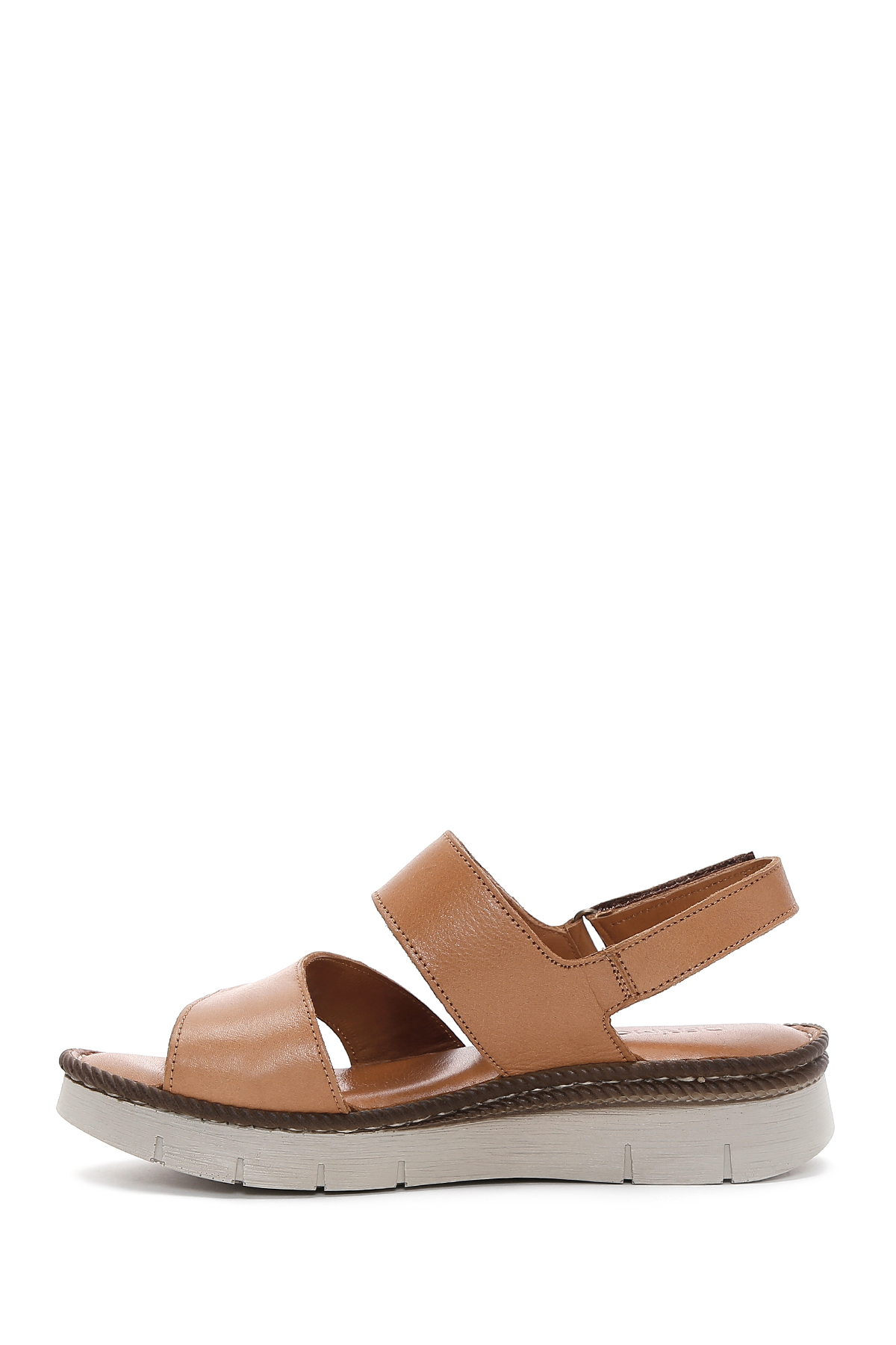 Derimod-Women's Tan Ankle Strap Leather Comfort Sandals 25Sfd 320418 2