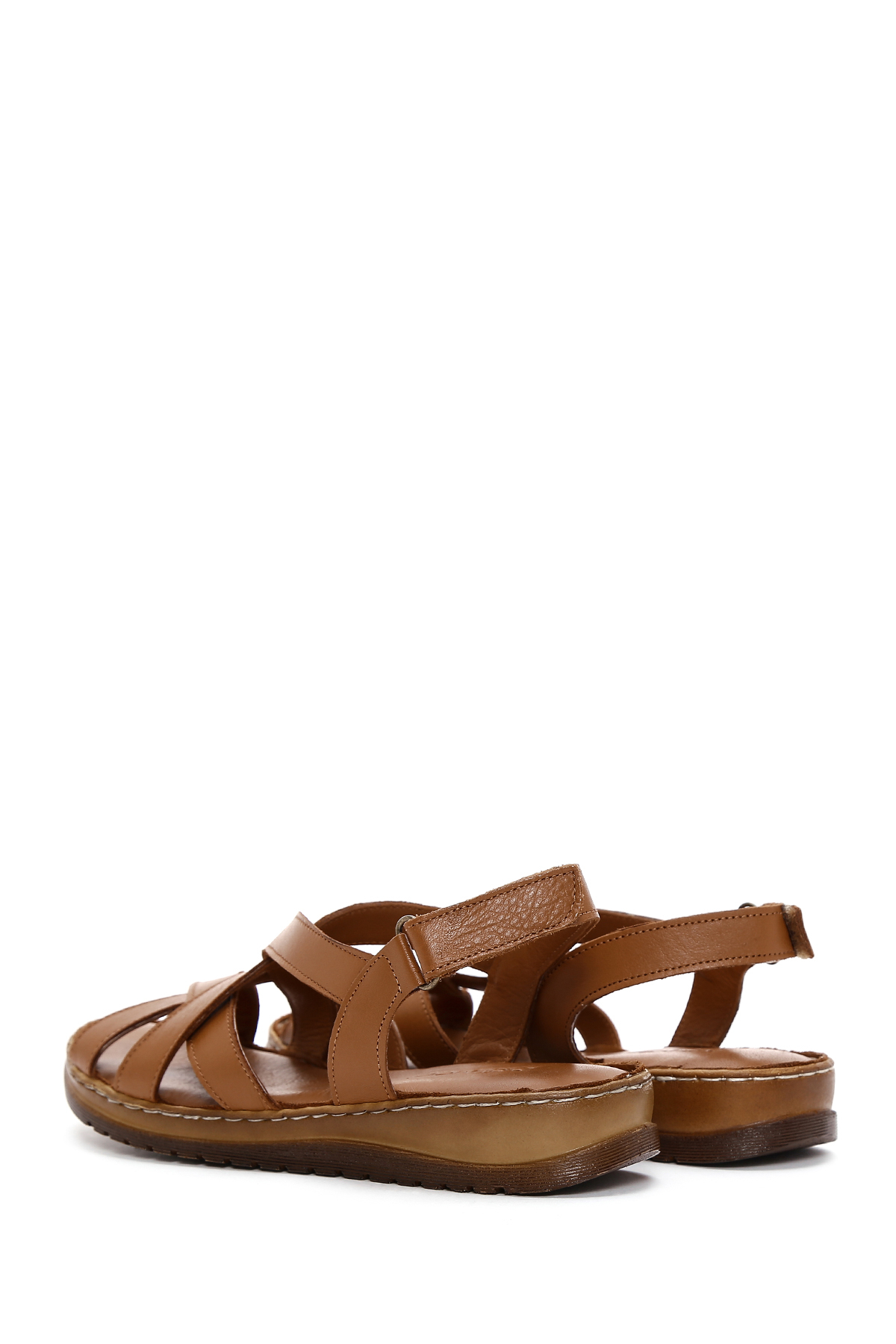 Derimod-Women's Tan Leather Comfort Sandals 25Sfd 340418 5