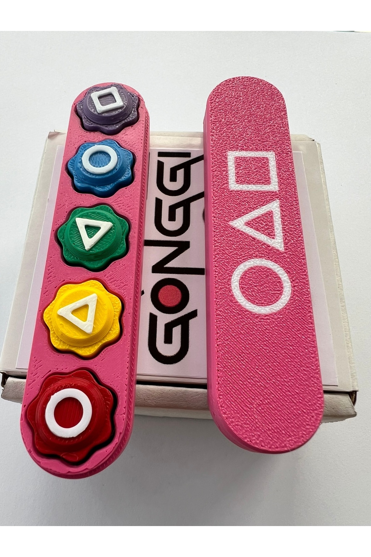 neohobi neodymium mıknatıs tedarik merkezi Pembe Kutulu, Çelik Bilyalı, Ağırlıklı  Gonggi-Squid Game 5 Taş Oyunu-Kalamar Oyunu-Beş Taş Kore fotoğrafı 2 (önizleme)