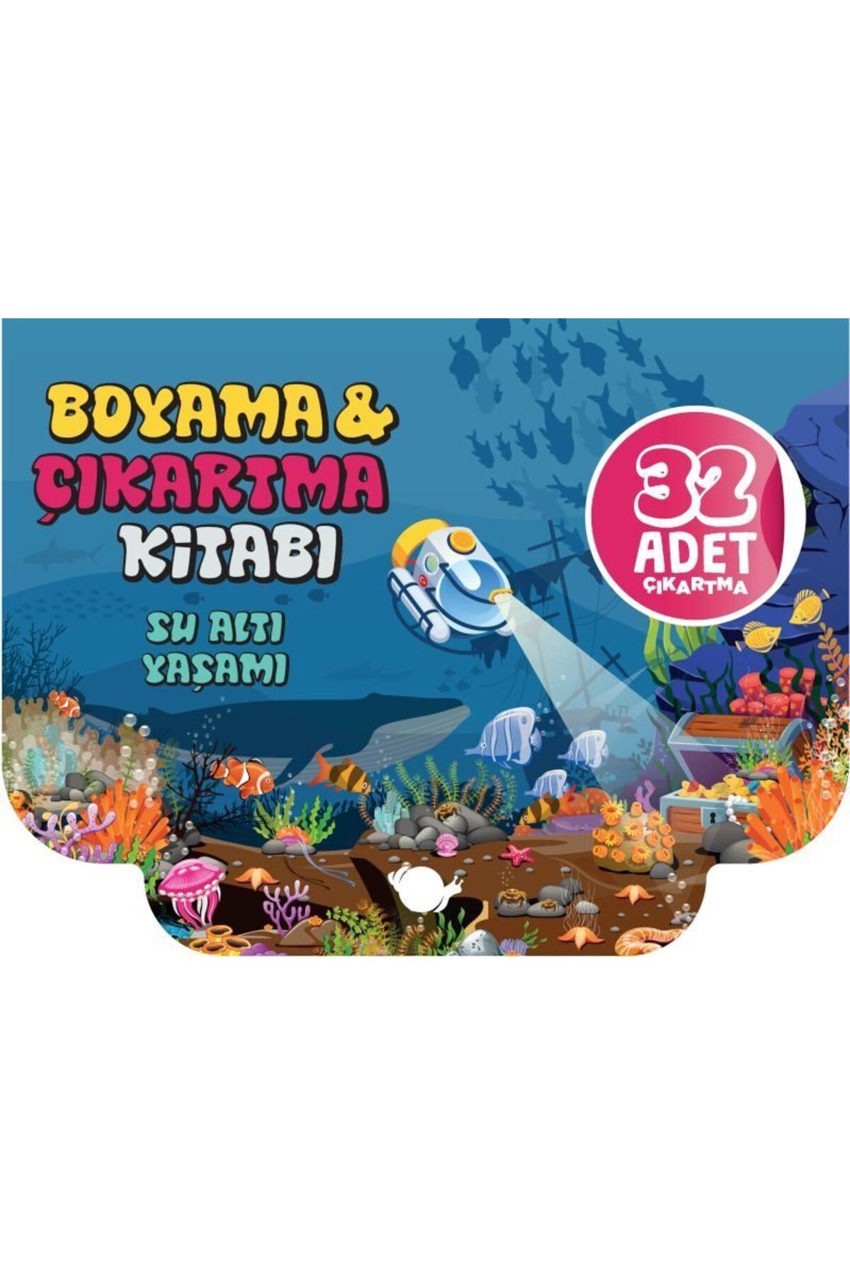 Karatay Yayınları Su Altı Yaşamı Boyama ve Çıkartma Kitabı