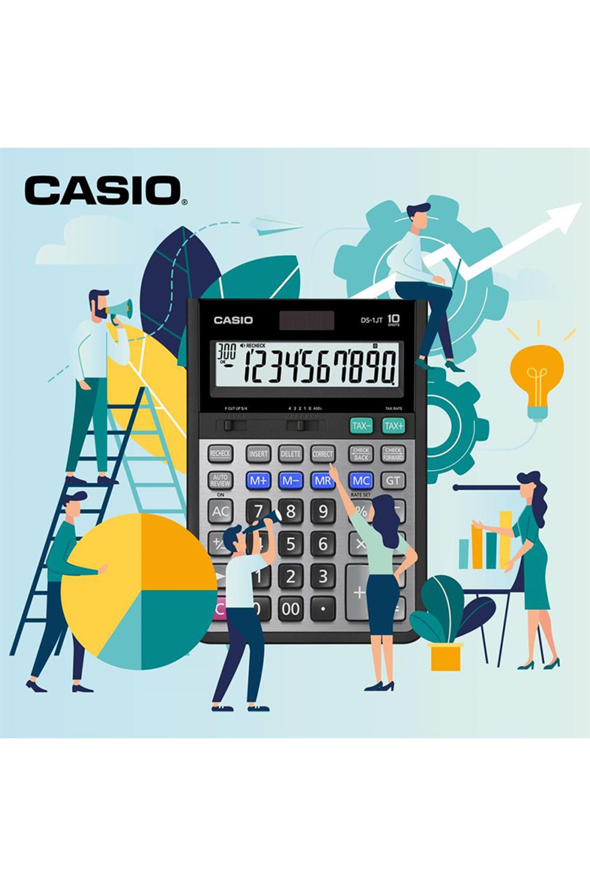 Casio-Heavy Duty Calculator Check and Correct DS-1JT- Black 2