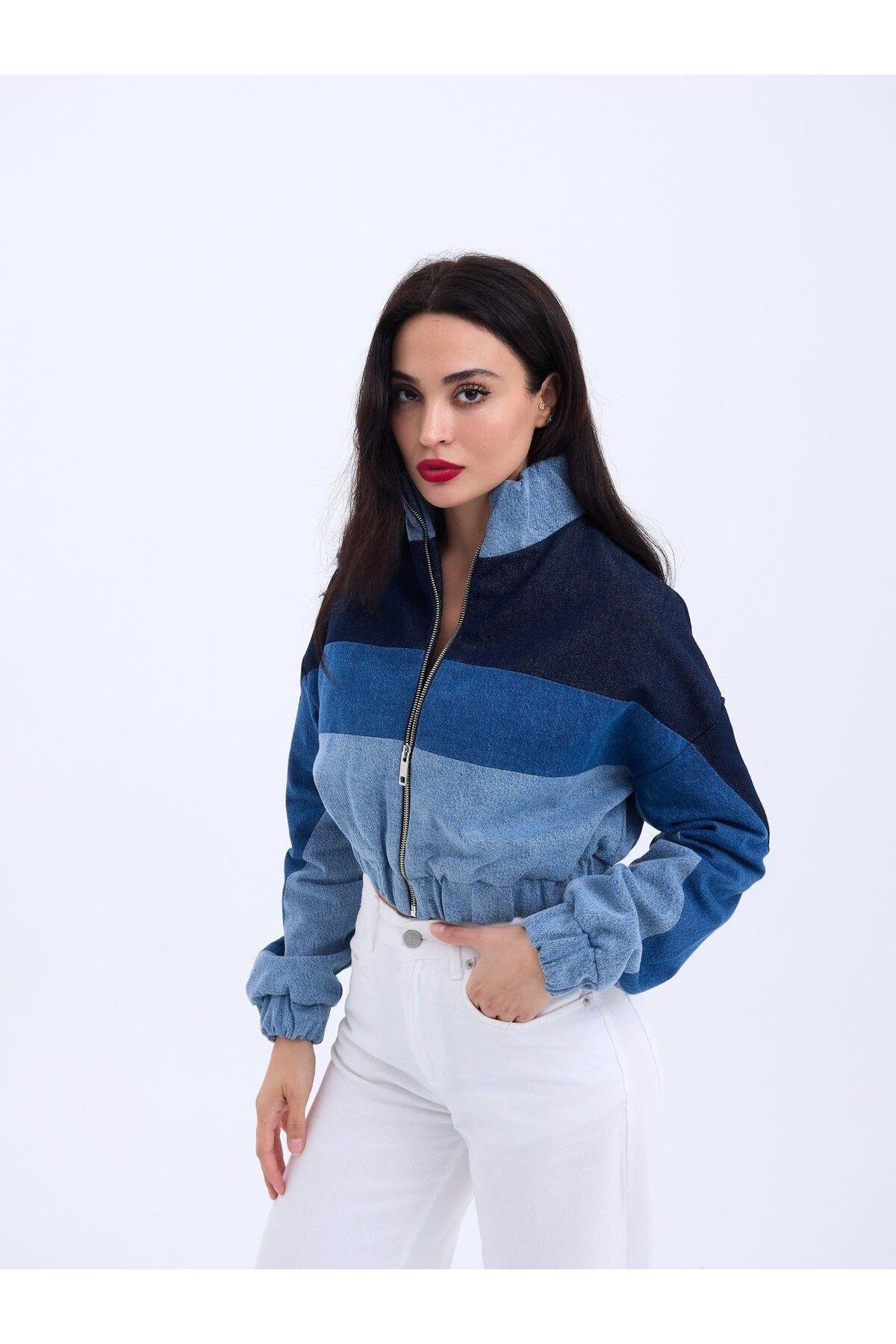 AKNButik 7235 KOT CEKET-MAVİ