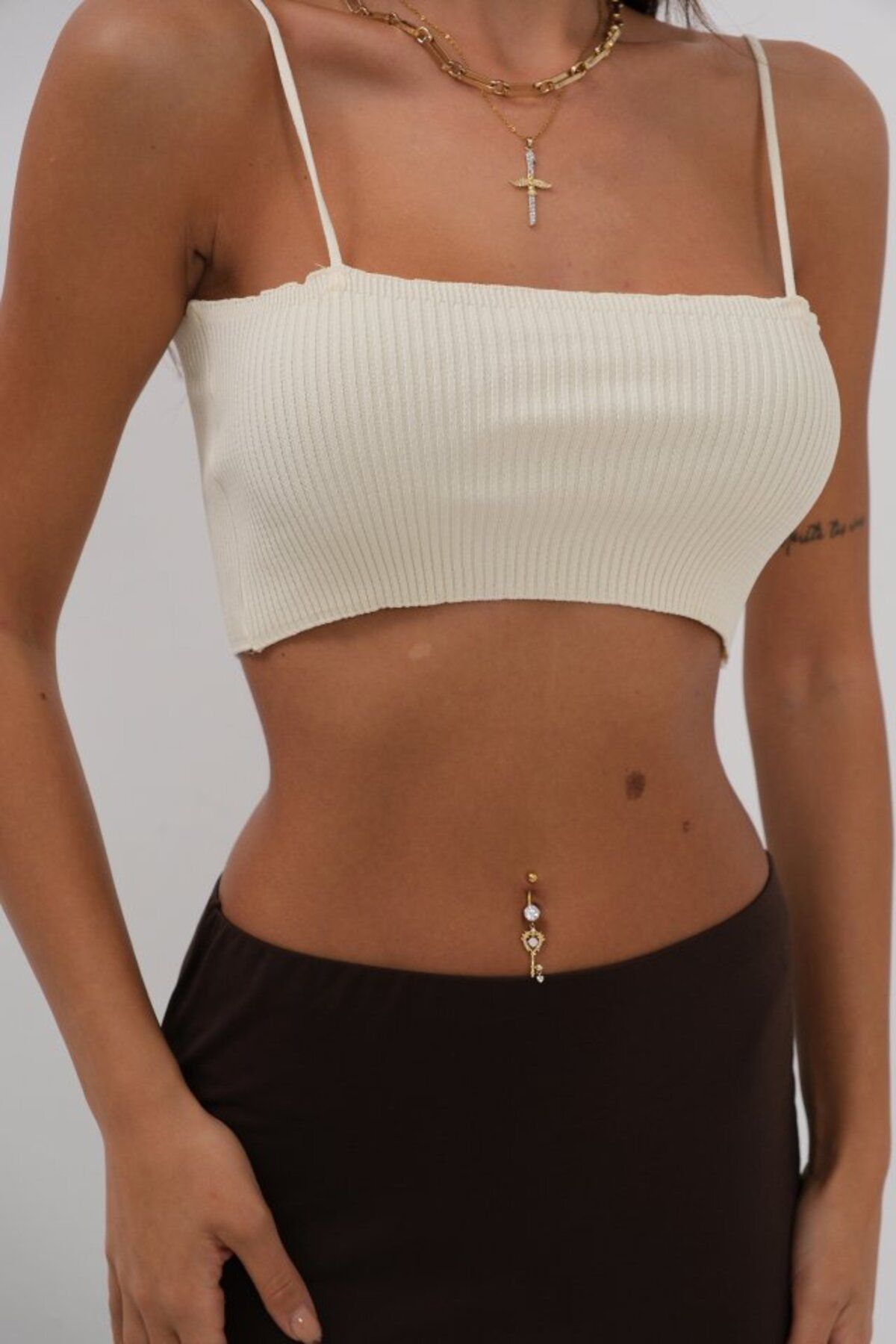Albayrak İnce Askılı Crop Top