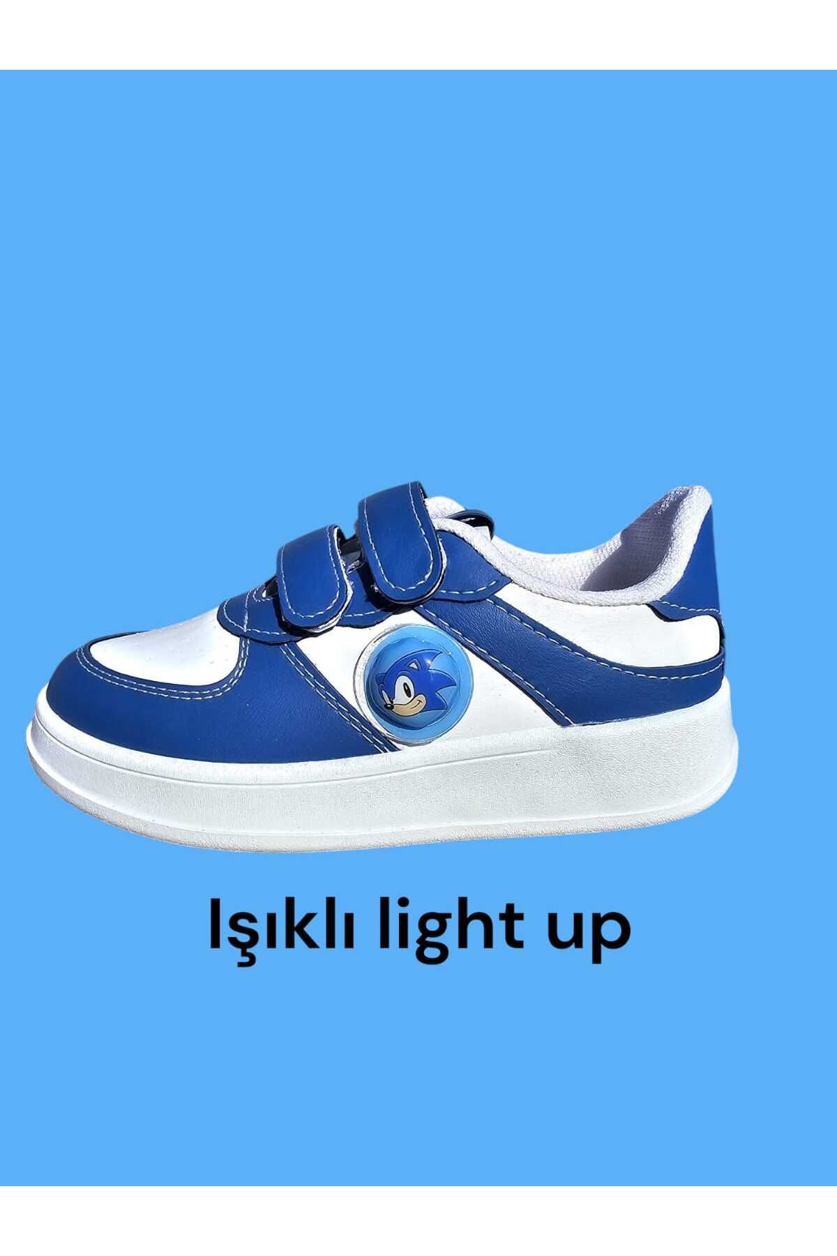 LİASSHOES-Lighted Animation Printed Blue Fast Running Sonyik Boy's Sports Shoes Sneaker 2