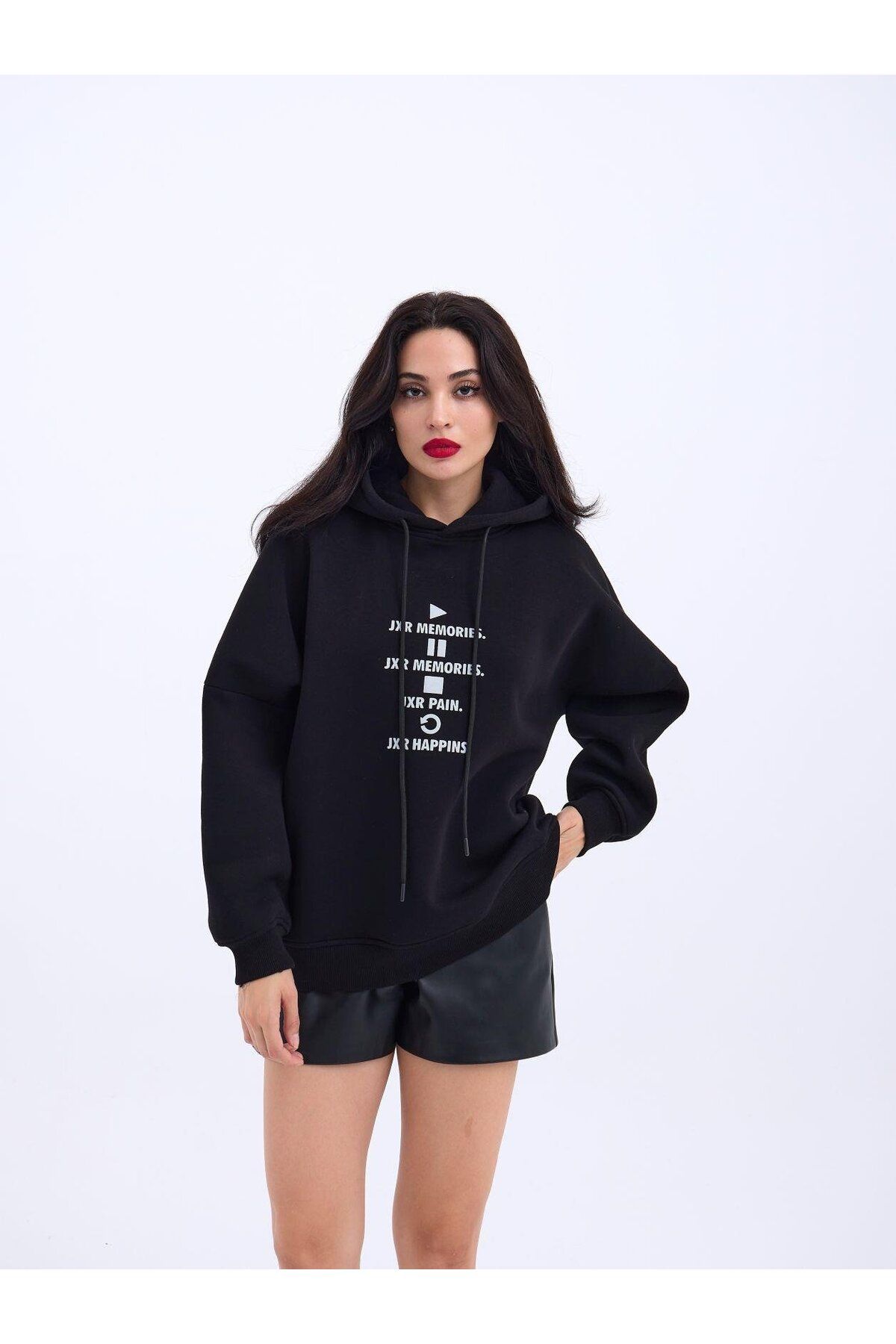 1001moda SWEAT-SİYAH