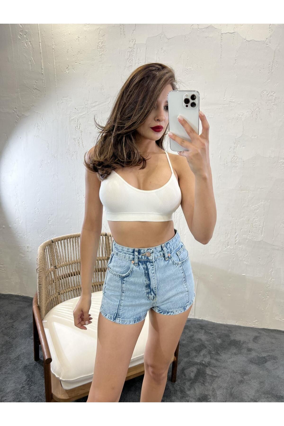 Meleners 6263 KOT ŞORT-MAVİ