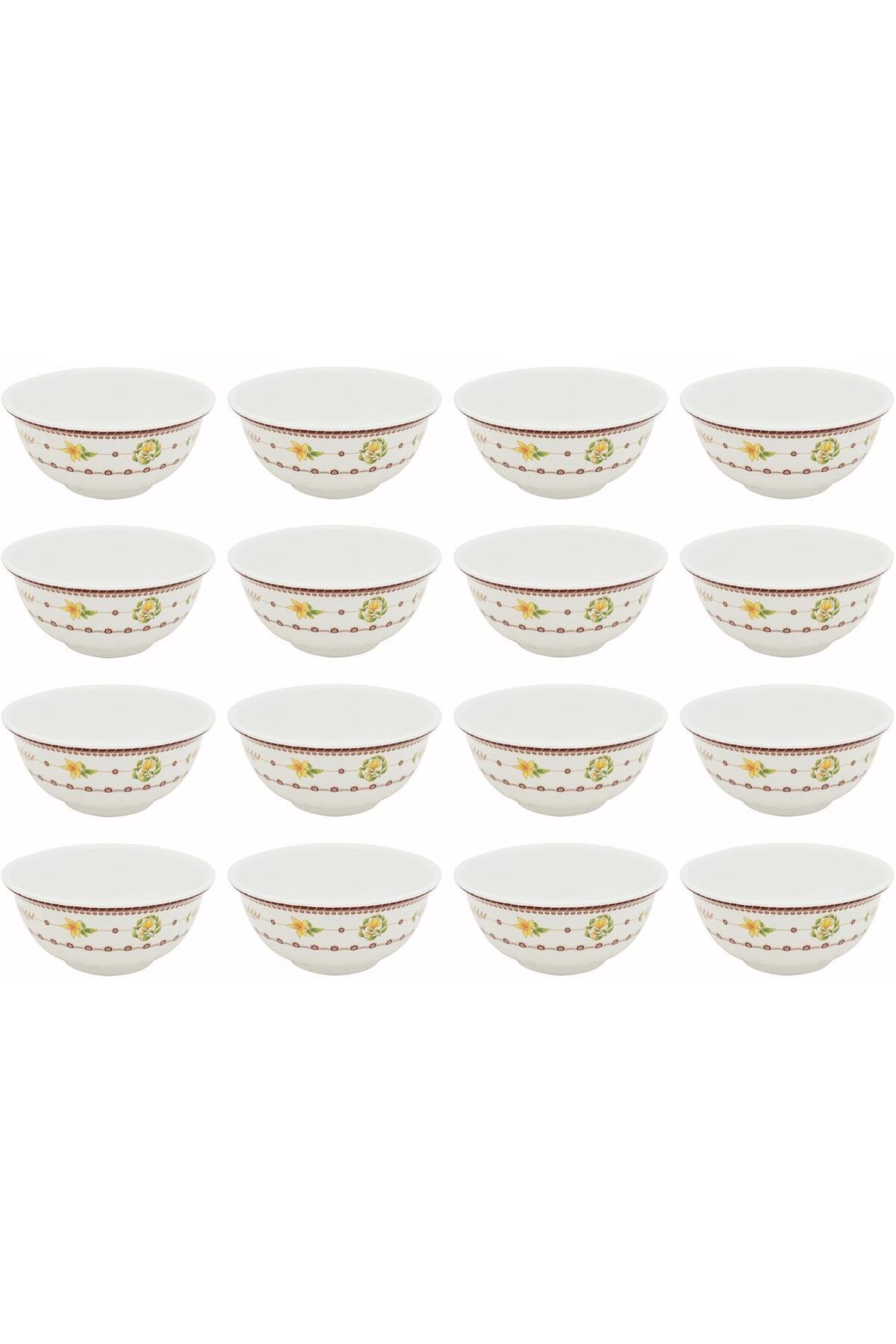 Narjis-Deep Bowl, 12 Pieces, 14 cm, White 5