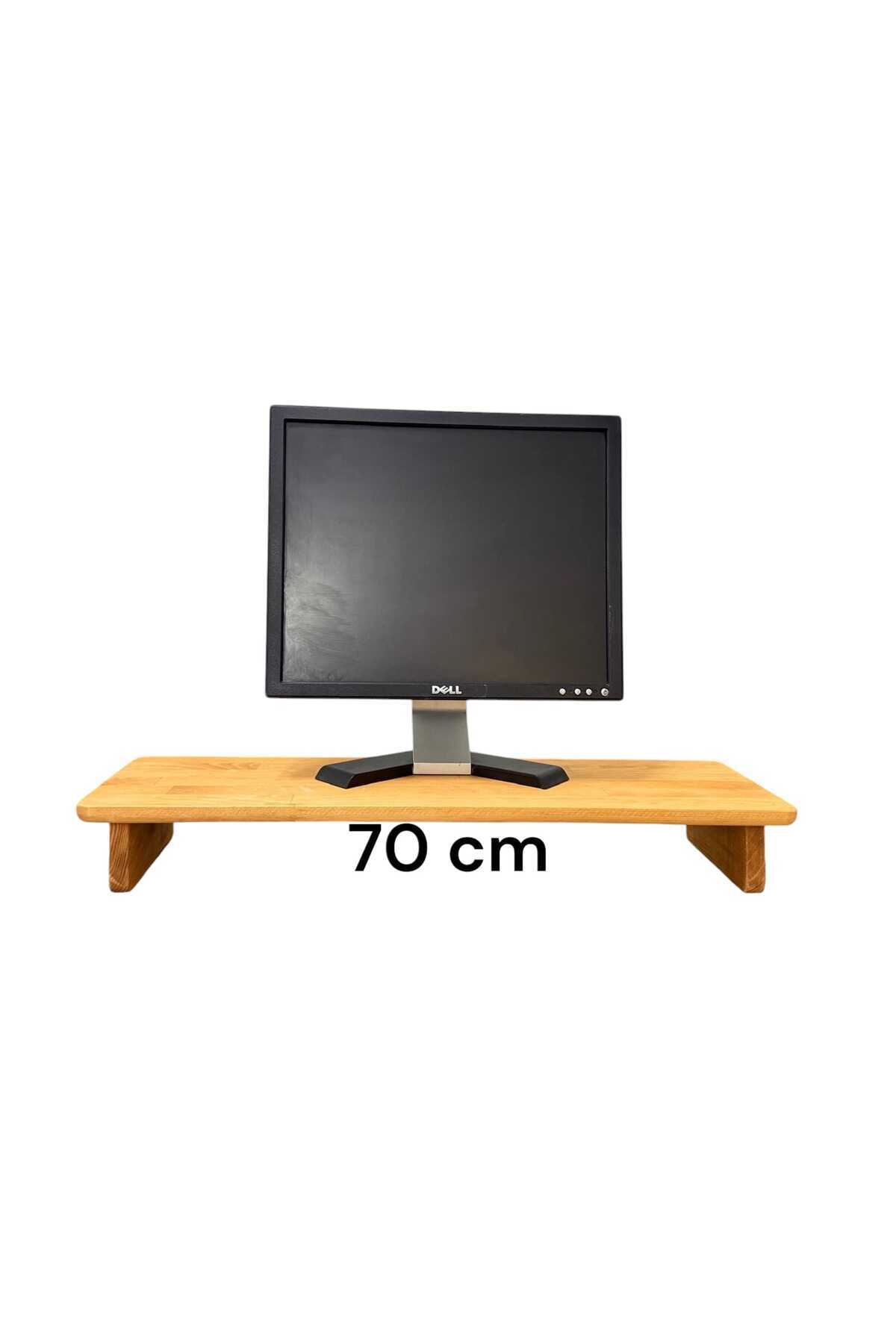 Dnz Masaüstü Pc Monitör Ekran Yükseltici Organizer Sehpa70 Cm Masif Ahşap Çam