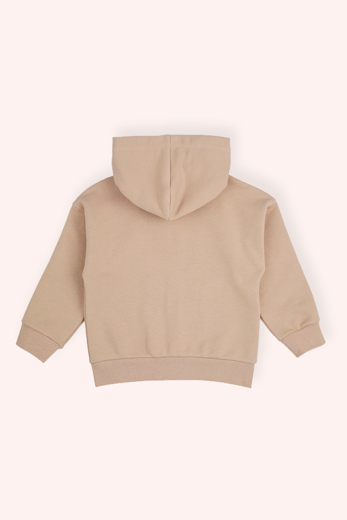 Panço Kız Bebek Kolu Sim Çizgi Detaylı Fermuarlı Vizon Sweatshirt fotoğrafı 2 (önizleme)