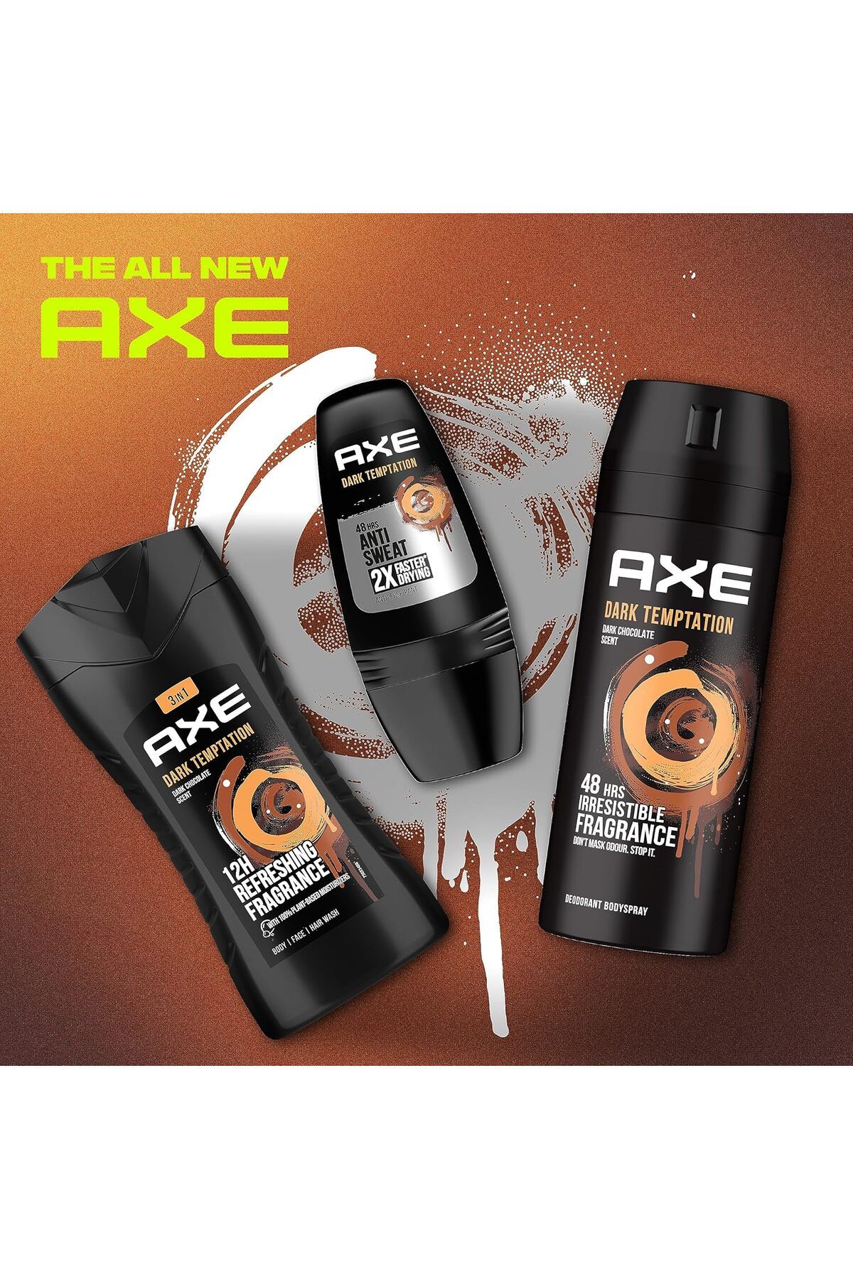 Axe-مزيل العرق للجسم دارك تمبتيشن 150 مل × 6 3