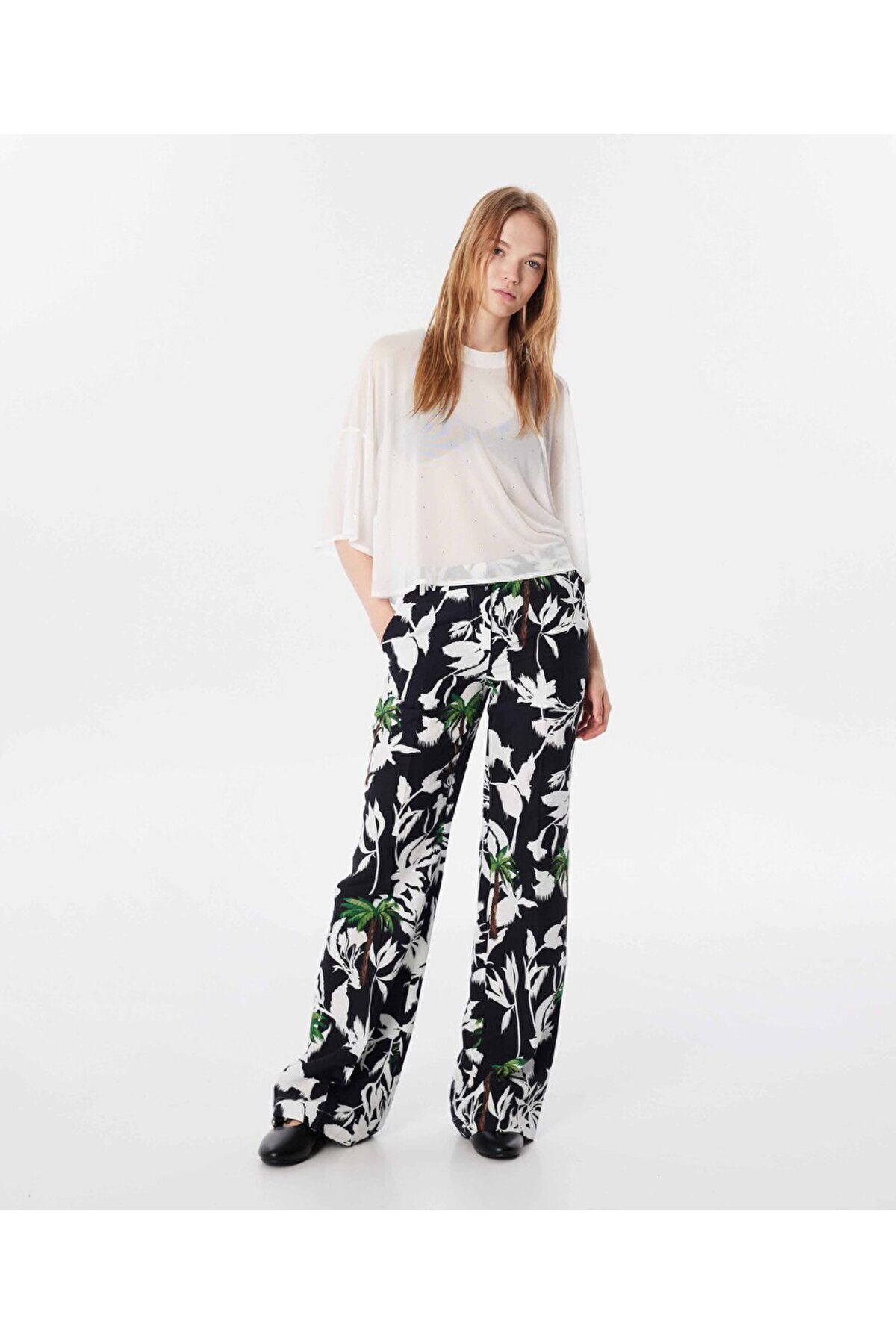 Twist-Hotfix bedrucktes Tüll-T-Shirt 1