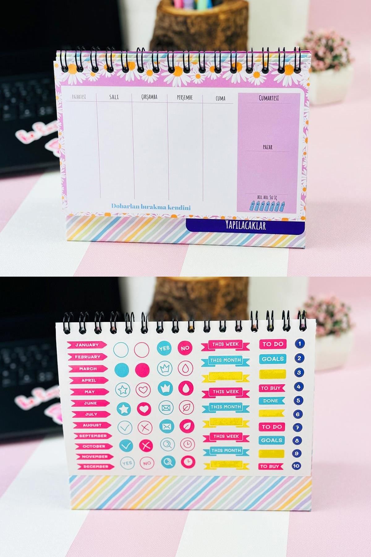 Patladı Gitti-Halledicem but Which One Designed New Generation Table Top Planner 2 Sheets Sticker 3