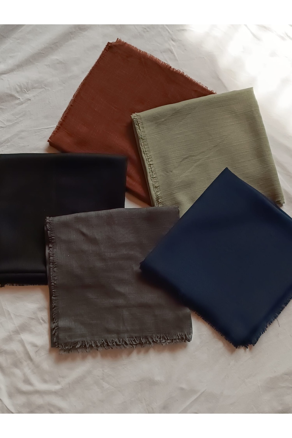 Hijab 5-Piece Flamed Cotton Writing Scarf 100x100cm