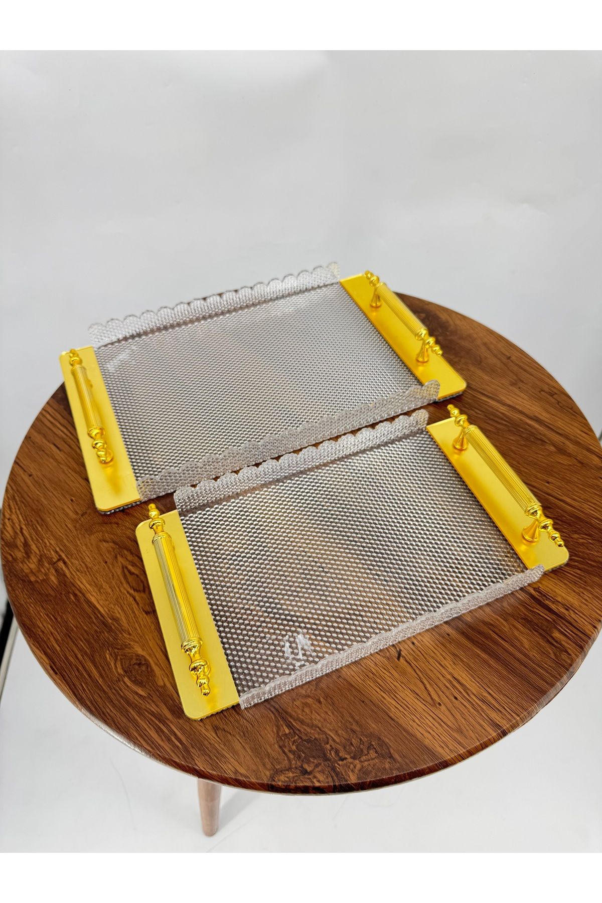 Living-2-Piece Transparent Serving Tray Set 2