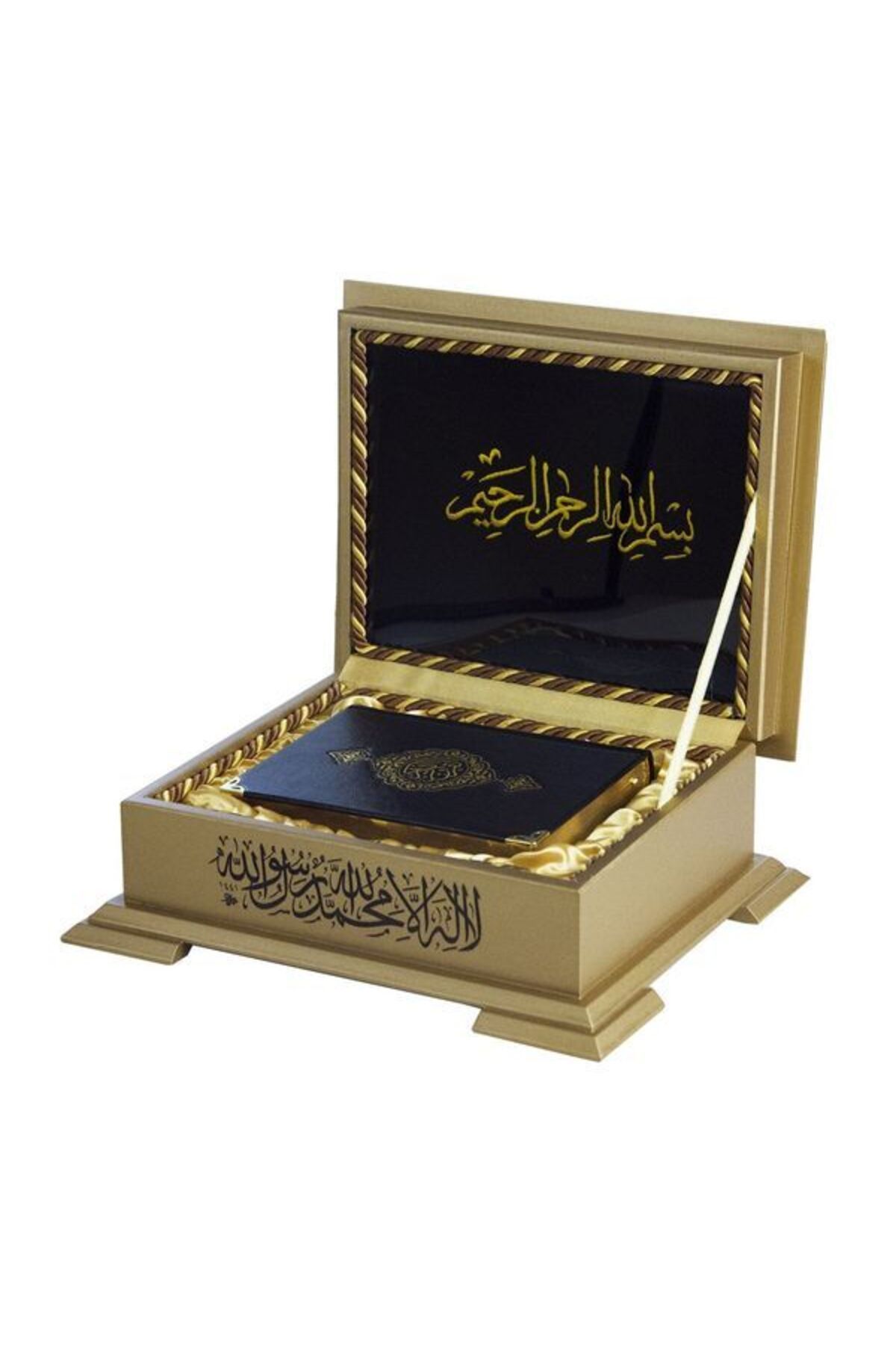 Destek Yayınları Ahşap Kutulu Kur'An(Çanta Boy Sarı Renk) (0263)