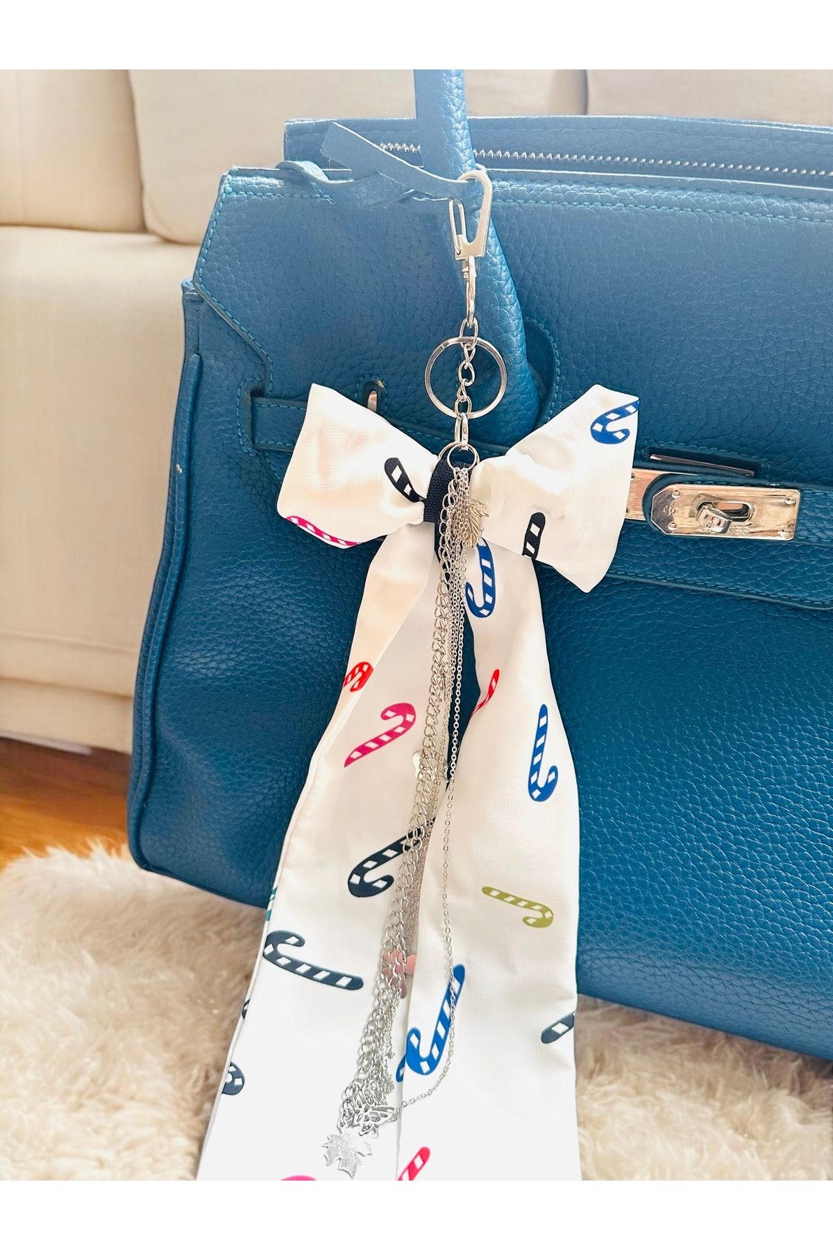 Bukiro-Bag Accessory: Long Chain and Detailed Charm Ribbon and Keychain 3