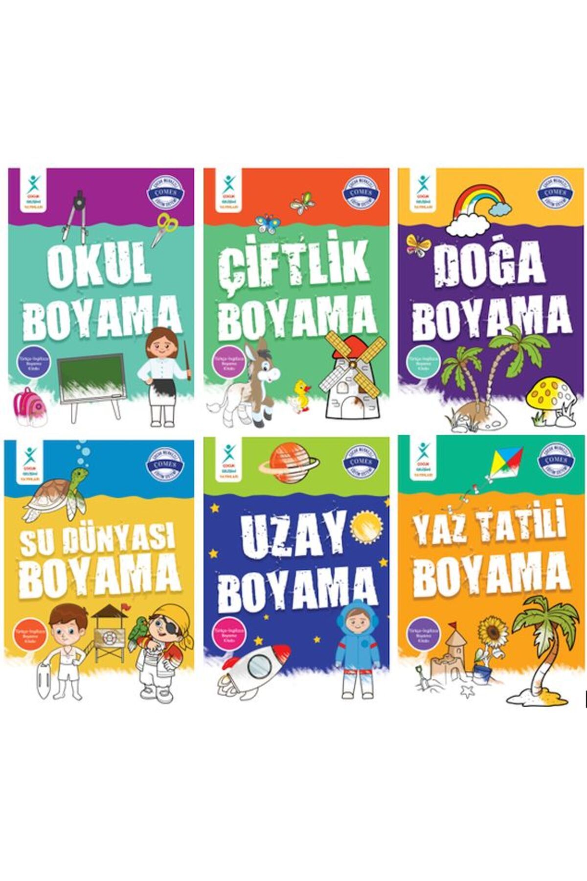 Destek Yayınları Çocuk Gelişimi Türkçe İngilizce Boyama Seti