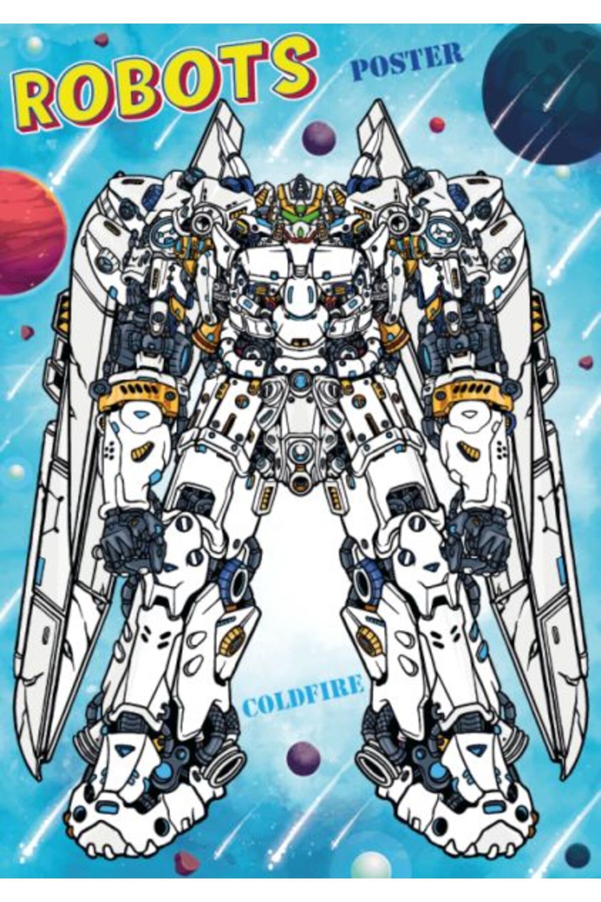 Destek Yayınları Robots Stickerlı Boyama Kitabı Stand