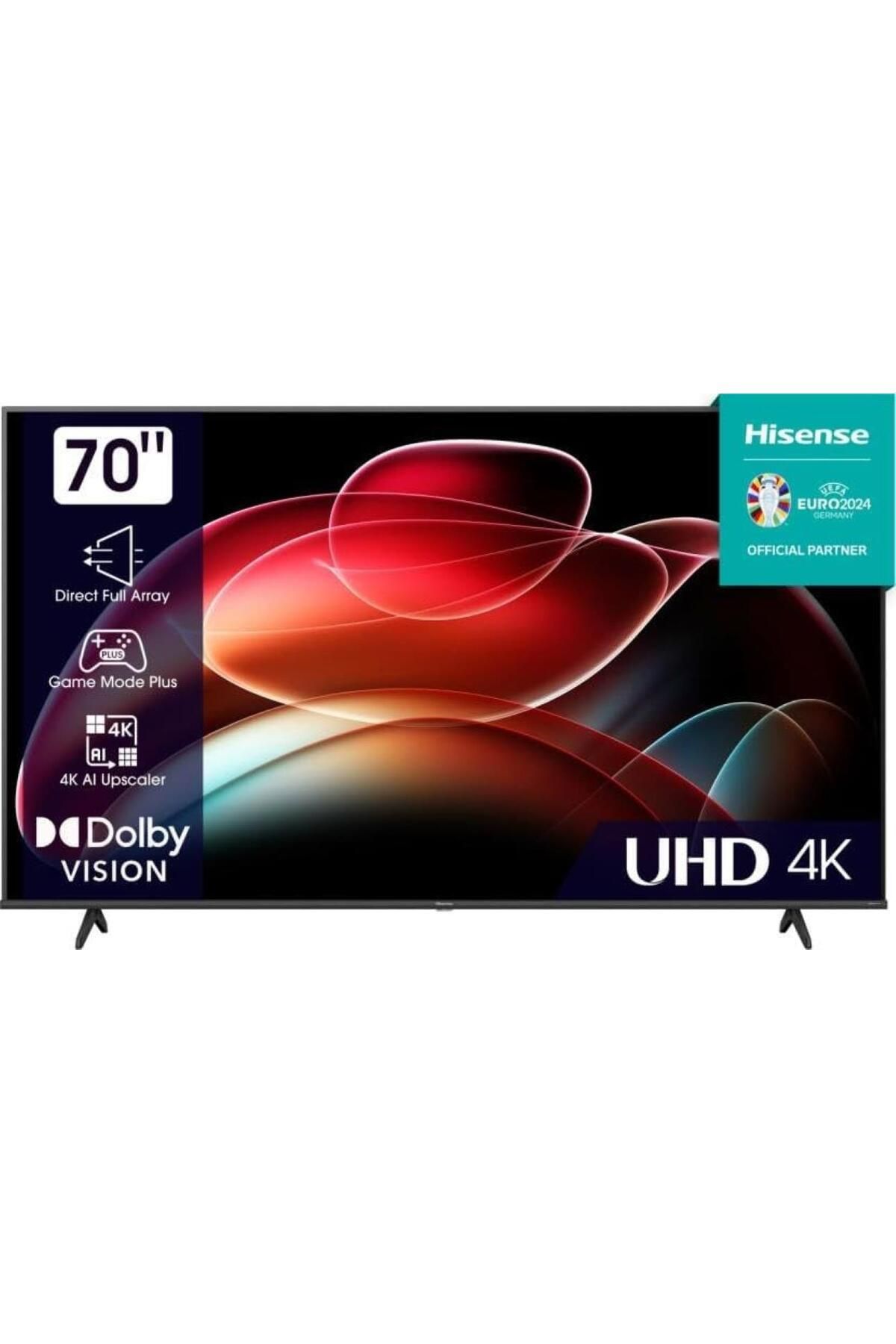 Hisense-70 Inch Smart TV 4K UHD LCD Dolby, Natural Colour Enhancer,VIDAA U5 OS, Youtube, Netflix, WiFi, 1