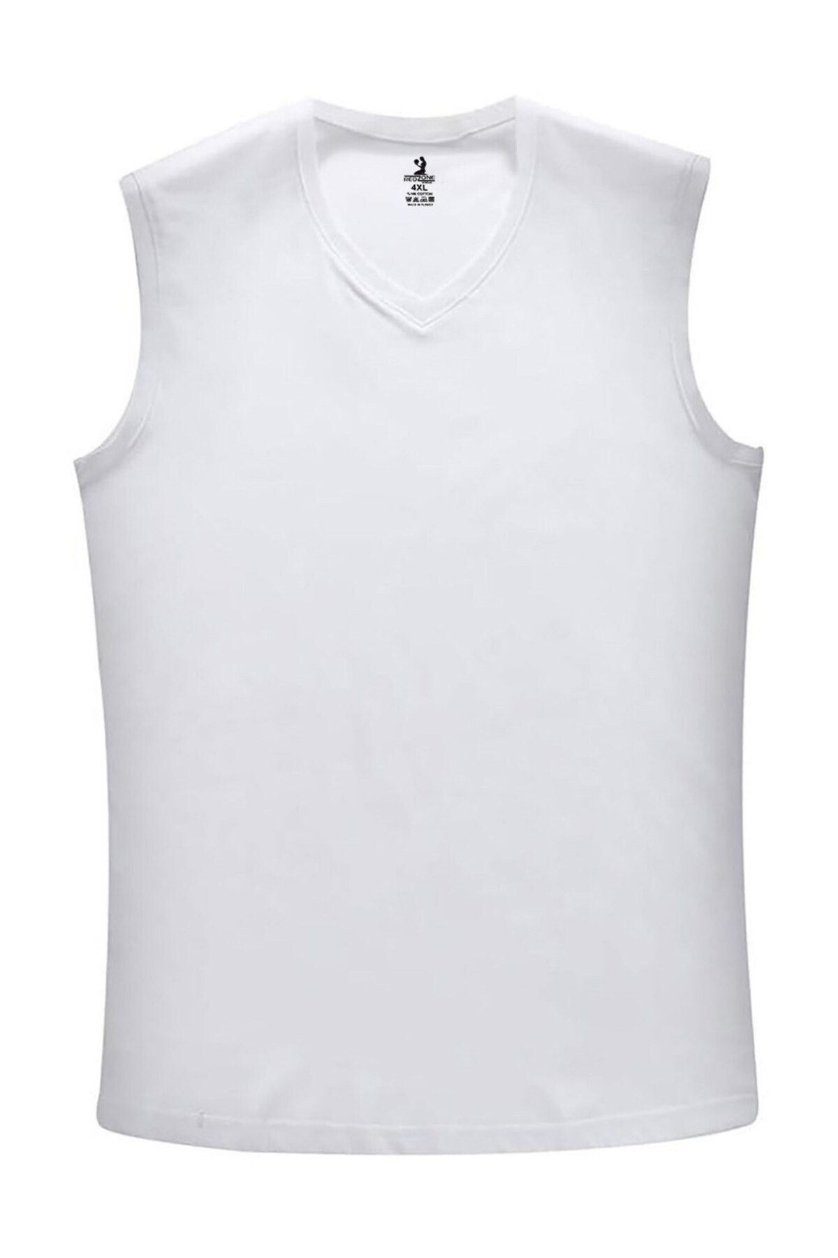 marufshop-5 Pcs Men's Plus Size Suitable for 105 Kilos - 165 Kilos Redzone V-Neck Zero Sleeve Undershirt Singlet 2