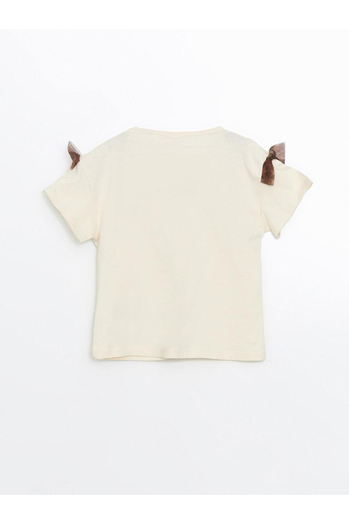 LC Waikiki LCW Kids  Baskılı Kız Çocuk Tişört ve Tütülü Etek 2'li fotoğrafı 4 (önizleme)