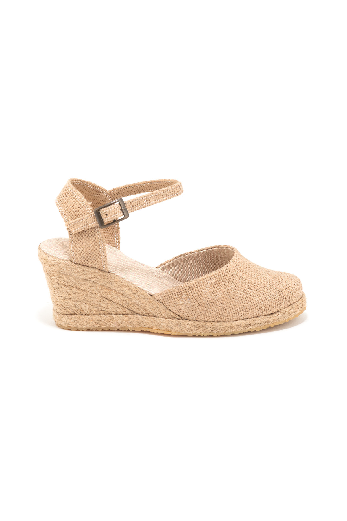 Genuine Craft Heel Open Wrist Banded Filler Heel Linen Wicker Espadrill Handmade